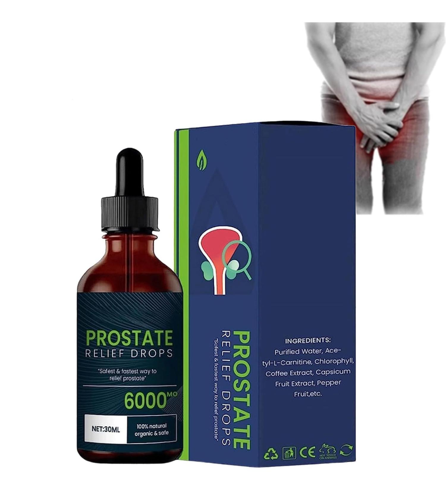 Prostate Treatment Drops Prostate Relief Drops Prostate Health Drops Natural Herbal Drops for Male Prostate Effective Relief of Prostate Discomfort (1 Bottle) - Buy Online on GoSupps.com