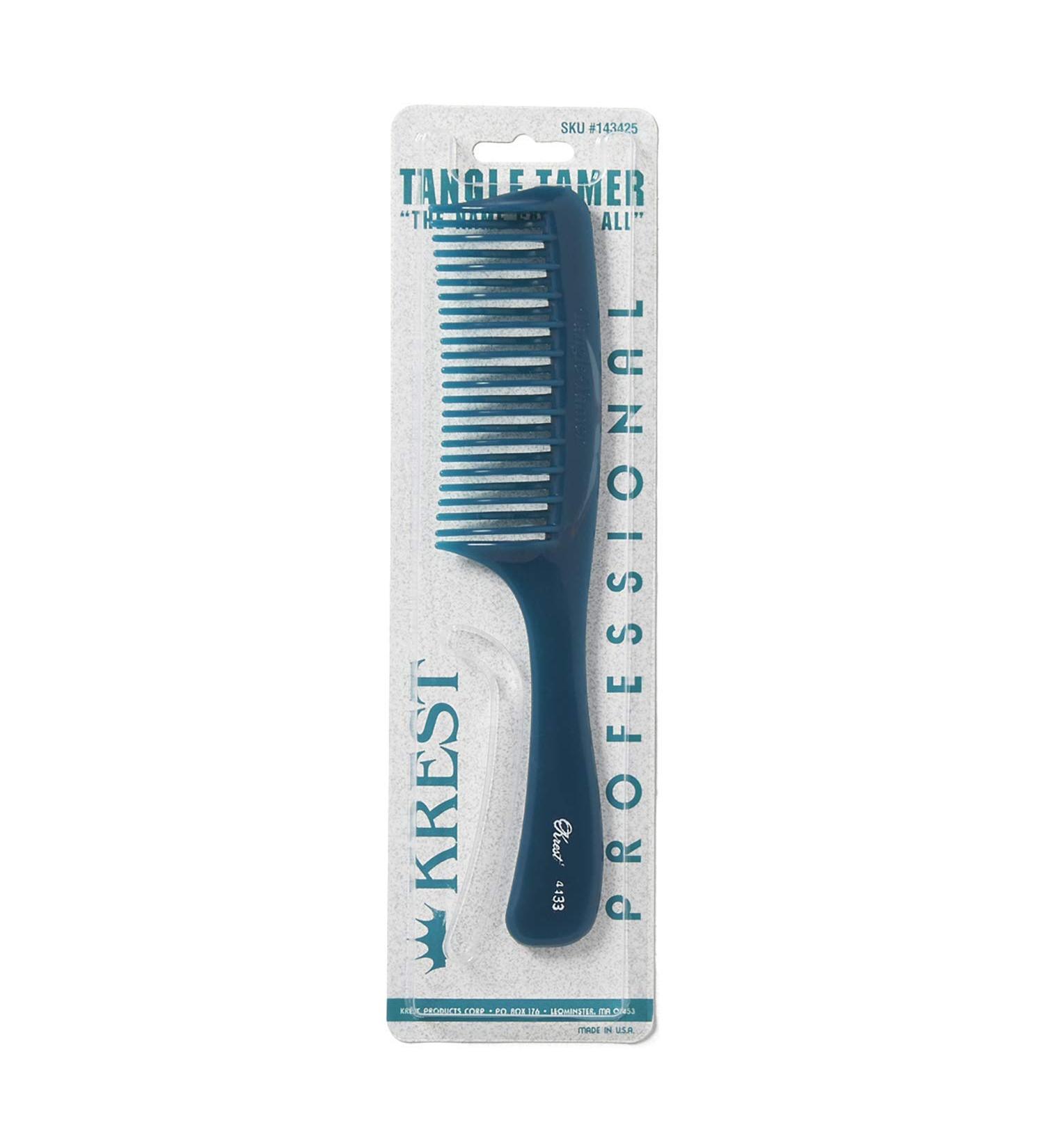 Krest Teal Tangle Tamer Curved Tooth Comb - Detangle Hair Effortlessly - Buy Online on GoSupps.com