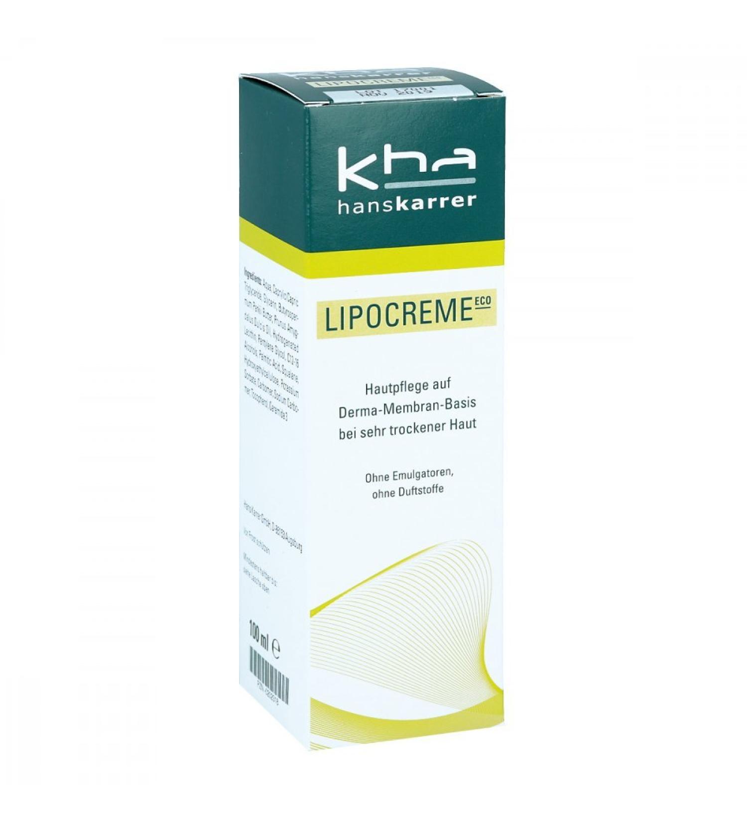 Hans Karrer Lipocreme Eco 100 ml - Hydrating Skin Cream for All Skin Types | Shop Internationally - Buy Online on GoSupps.com