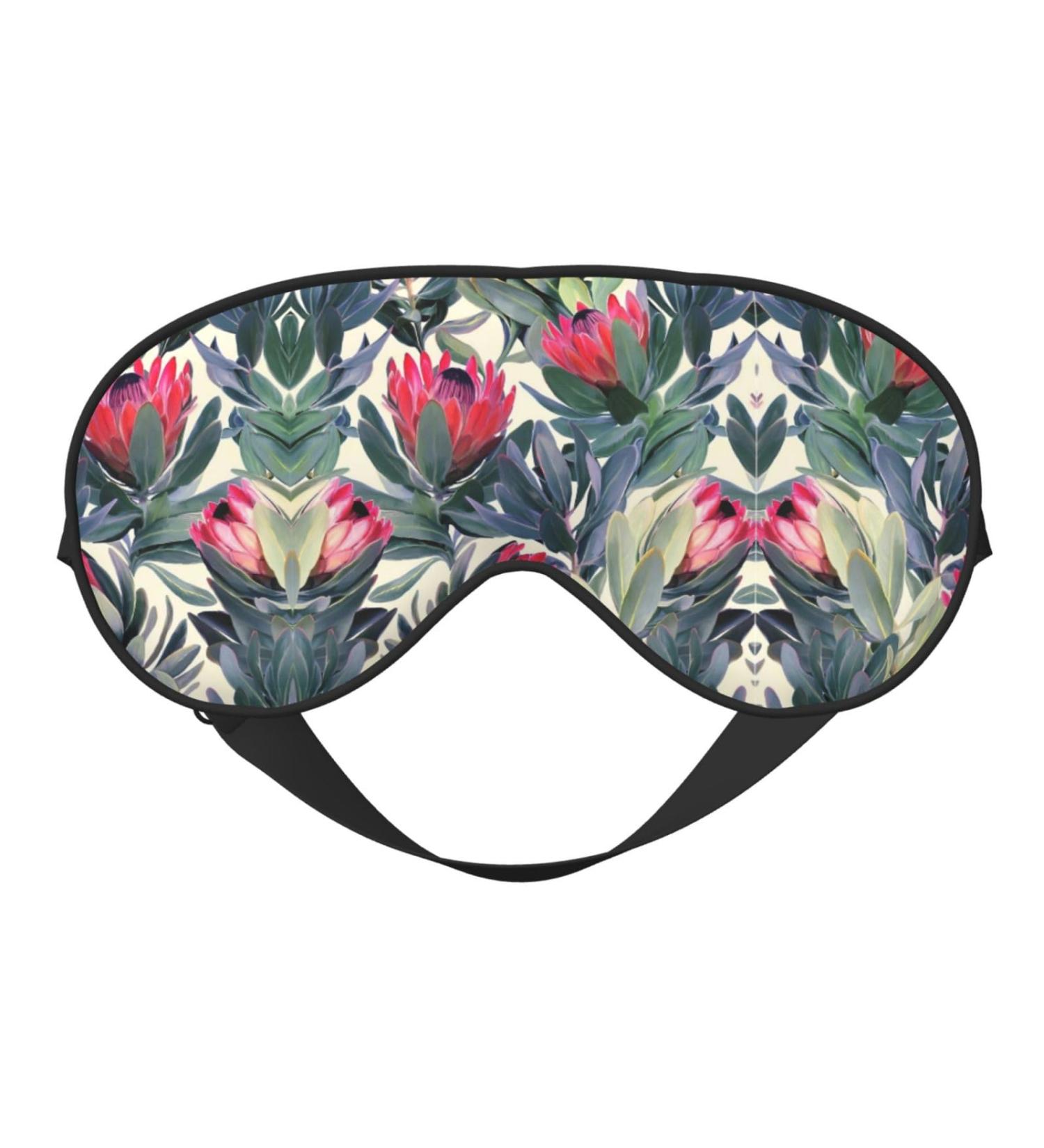 Red Flowers Sleep Mask - Adjustable Breathable & Stylish Eye Mask for Ultimate Comfort | Shop Internationally - Buy Online on GoSupps.com
