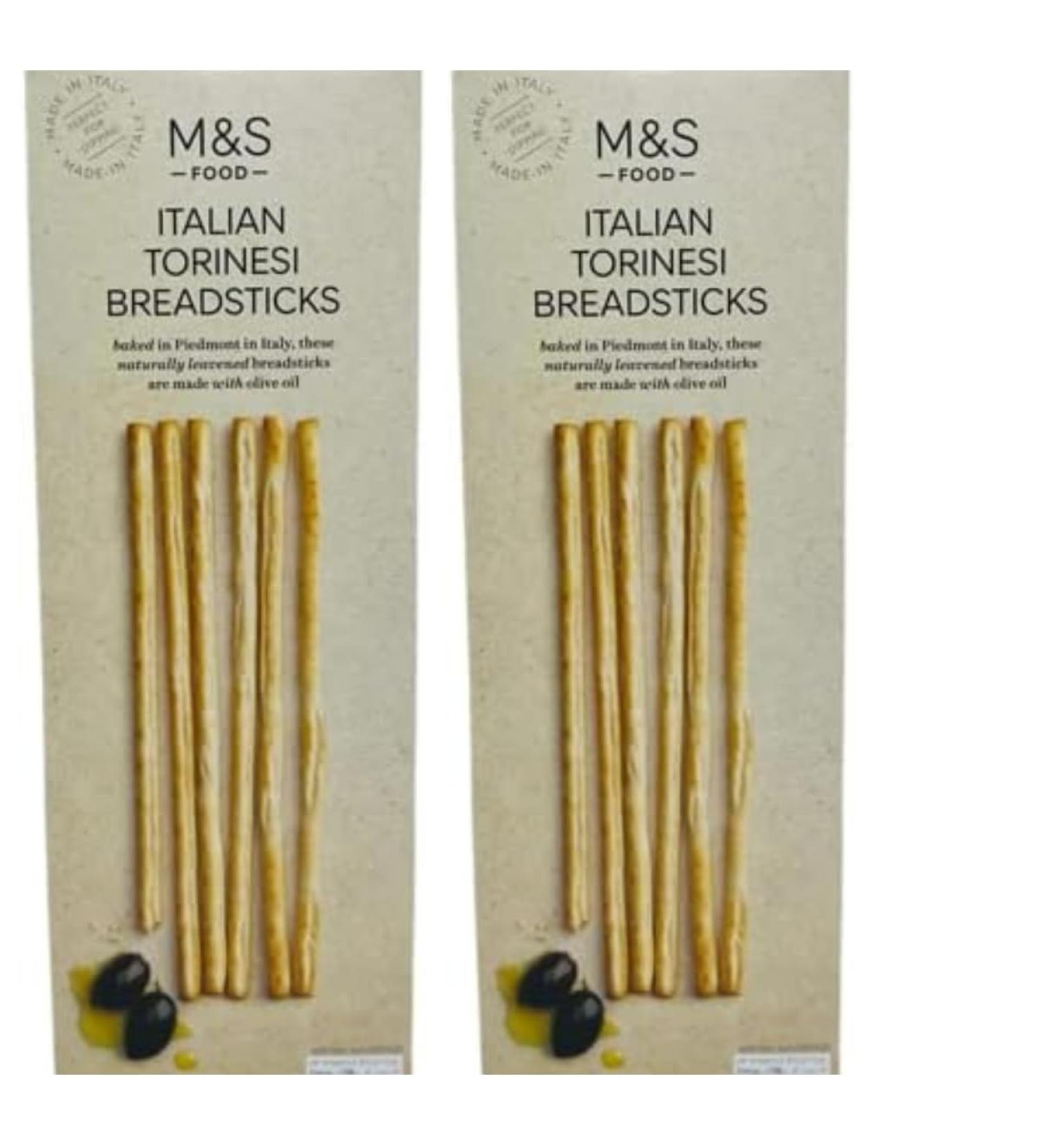Marks & Spencer Italian Torinesi Breadsrticks 125g M&S Food - 2 Pack in Premier Life Store Box - Buy Online on GoSupps.com