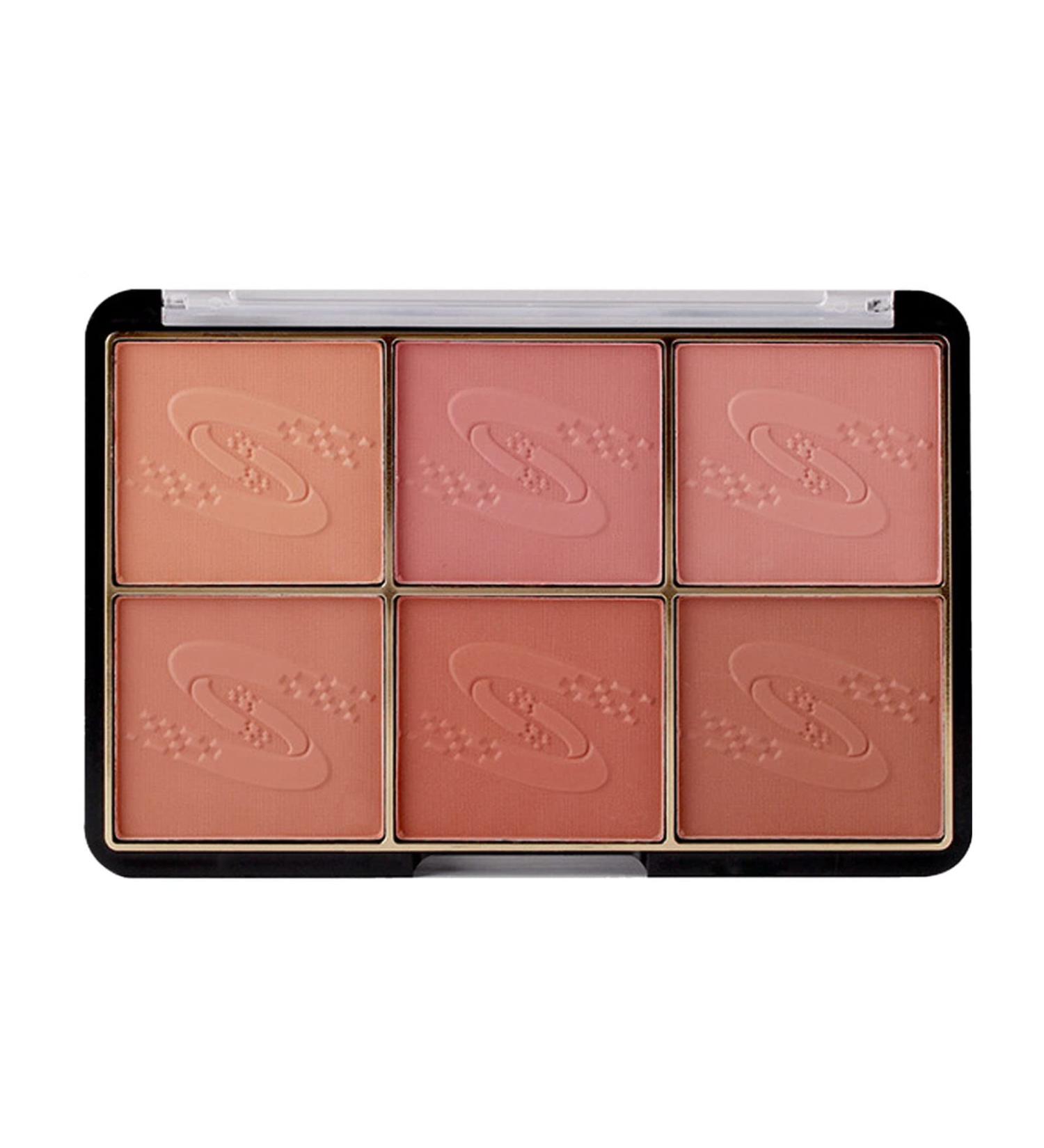 6 Colors Face Blush Palette - Professional Natural Delicate Contour Palette for Long Lasting Makeup - 7004-020N2 - Buy Online on GoSupps.com