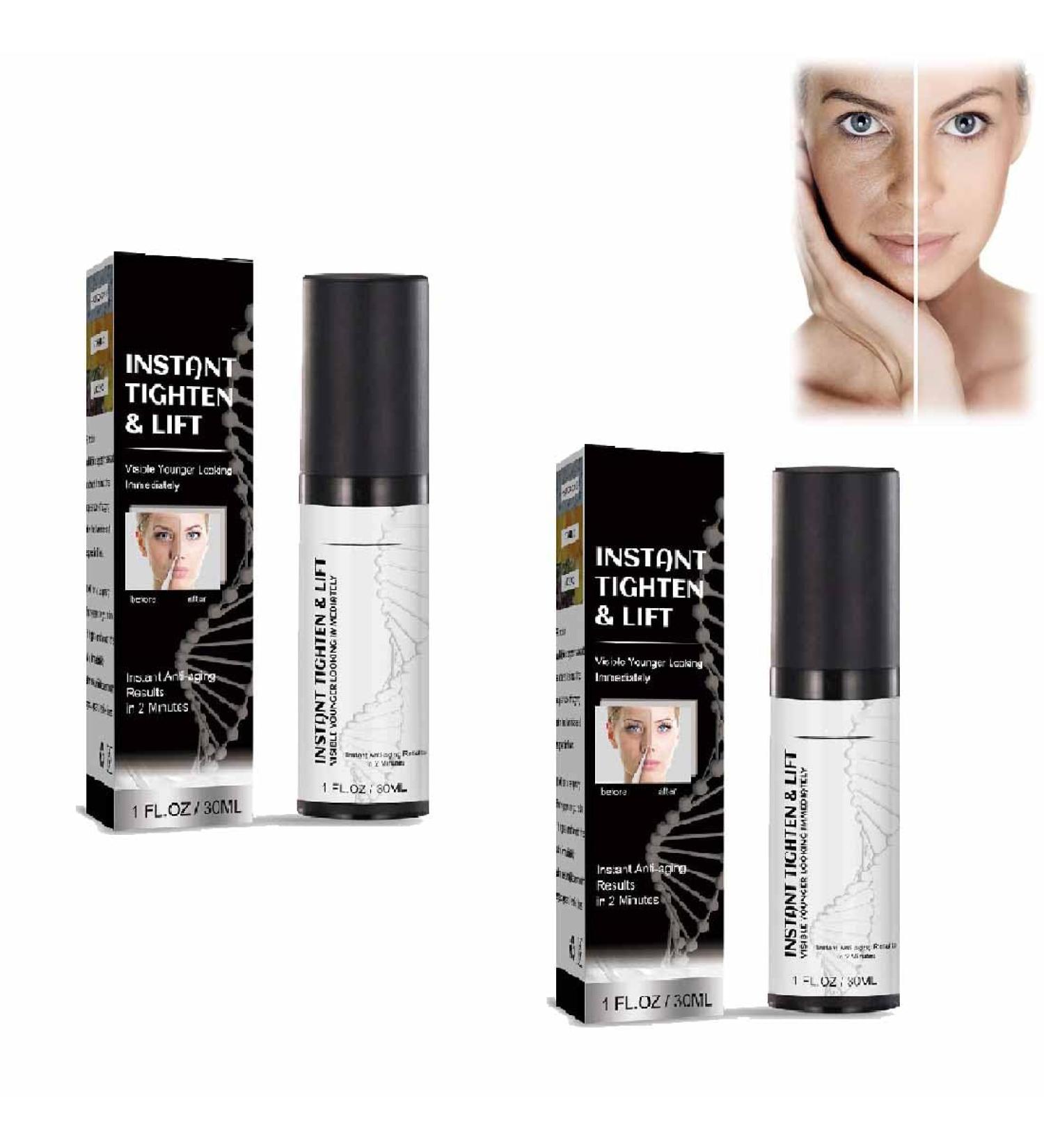 2pcs Instant Face Lift Cream Face Tightener Neck Eye Tightening Lifting Serum Skin Firming Anti Aging in 2 Minutes Smooth Appearance of Wrinkles Loose Sagging Puffiness Fine Appearance of Loos - Buy Online on GoSupps.com