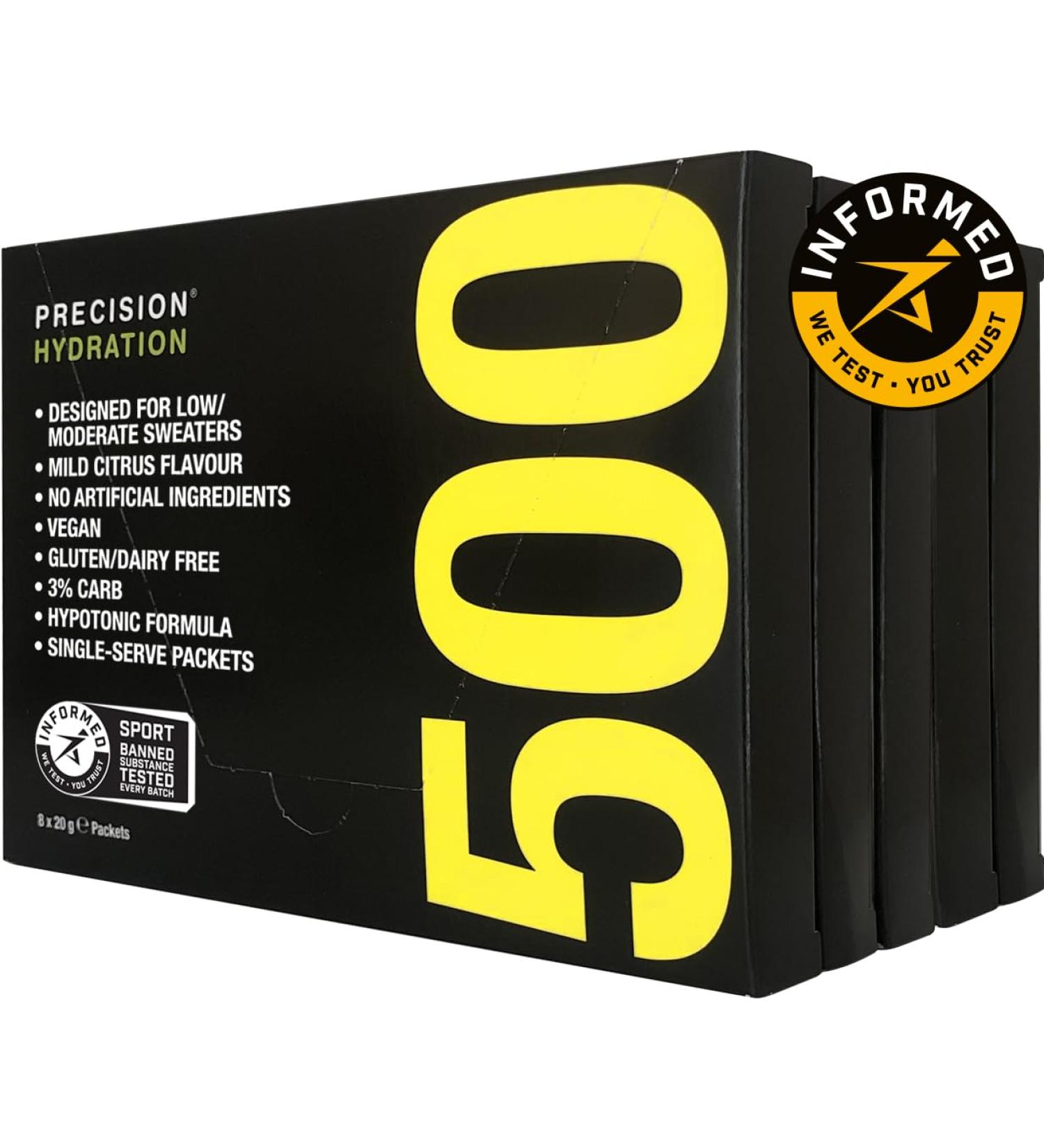 Buy All-Natural Precision Hydration Electrolyte Drink - 500mg/l Yellow Pack (5 Boxes 40 Sachets) | Ideal for Optimal Hydration | International Shipping Available - Buy Online on GoSupps.com