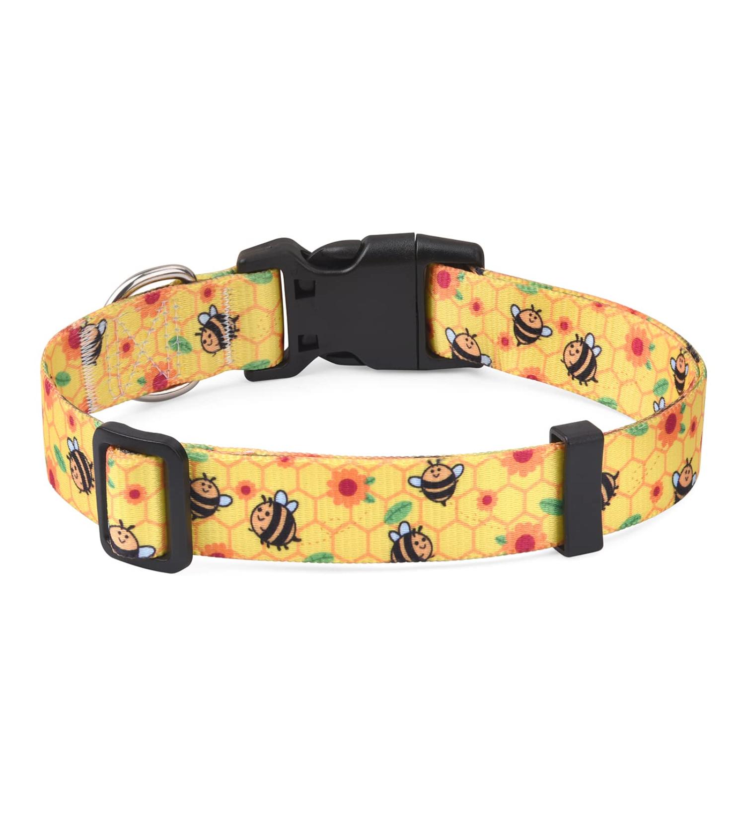 Mihqy Adjustable Dog Collar - Soft & Comfortable Bohemian Floral Design for All Dog Sizes (Neck 38-63 cm) - Buy Online on GoSupps.com