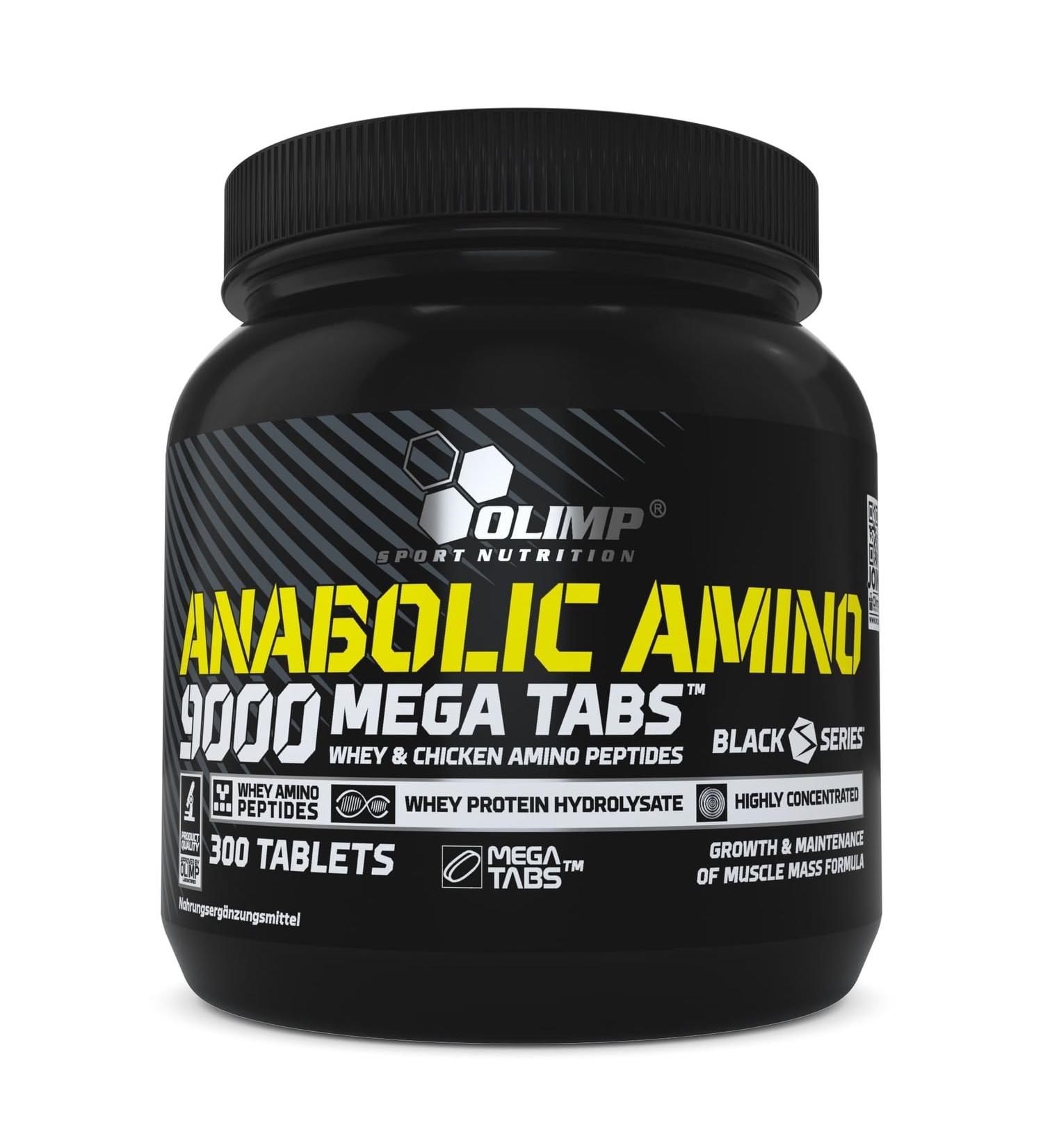 Olimp Anabolic Amino 9000 Mega Tabs - 300 Tablets for Optimal Muscle Growth | Best International Shipping - Buy Online on GoSupps.com