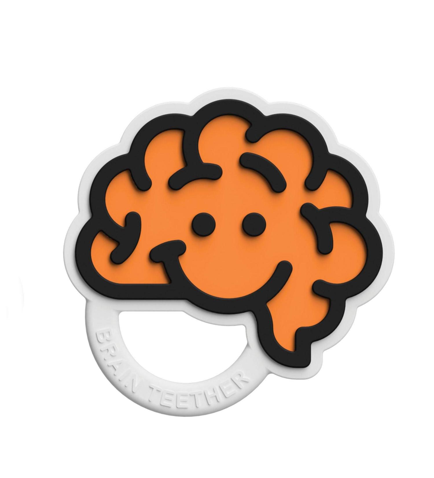 Fat Brain Toys Brain Teether - Orange | Baby Toys & Gifts for Ages 0-2 - Buy Online on GoSupps.com