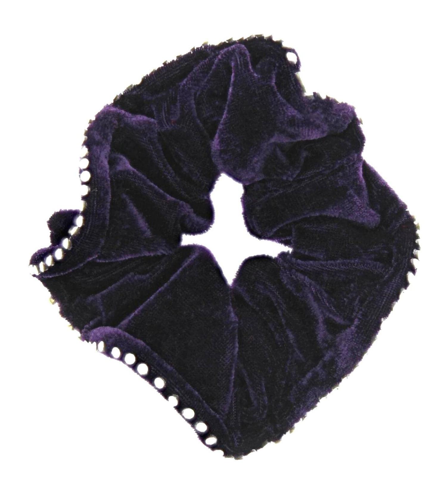 Topkids Luxury Velvet Hair Scrunchie with Rhinestones Sparkly Purple Accessory for Girls & Women | Buy Internationally - Buy Online on GoSupps.com