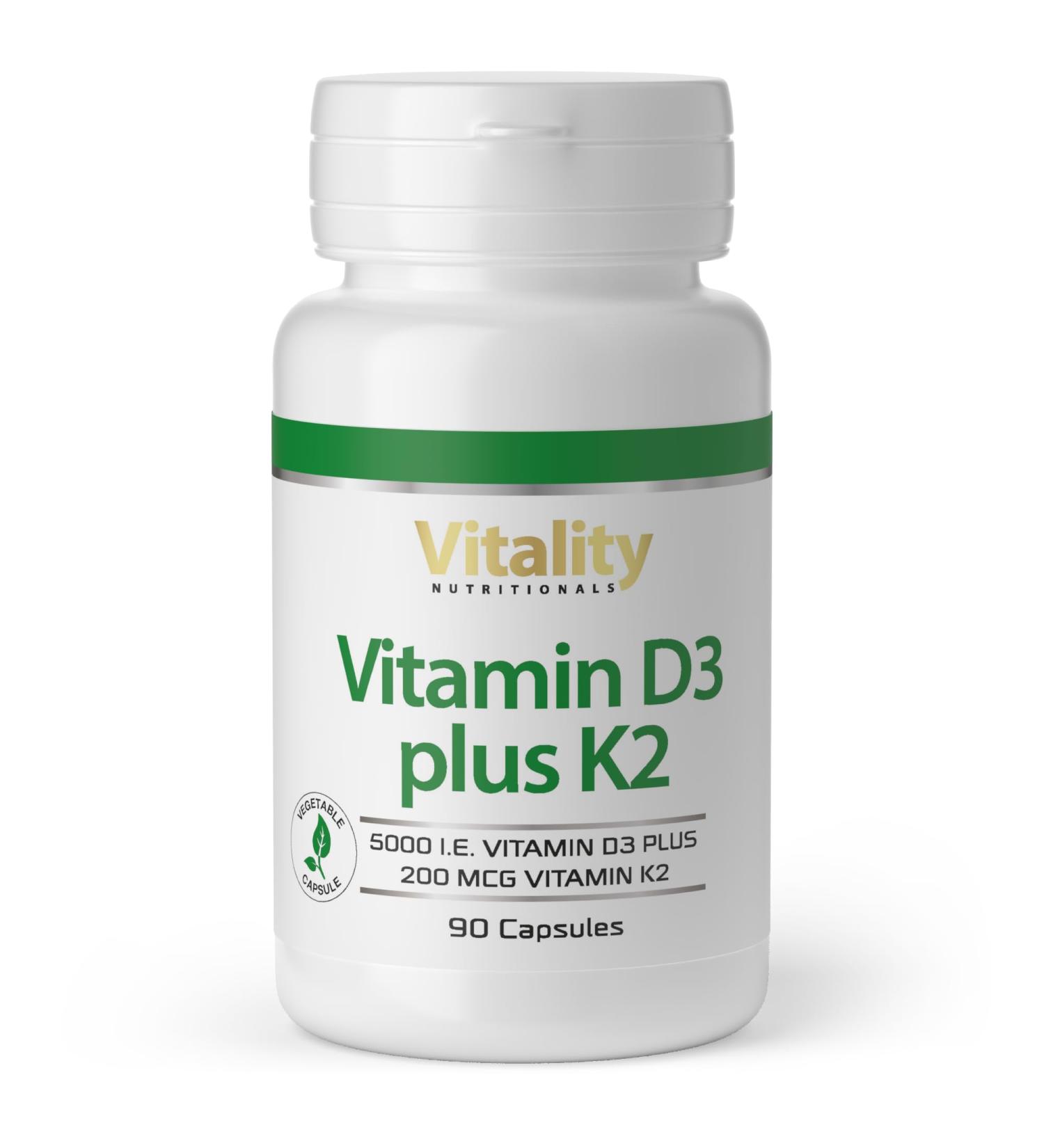 Vitaminexpress Vitamin D3 K2 High Dose - 5000 IU D + 200 MCG K2 MK7 Mini Capsules | Premium Quality High Bioavailability Additive-Free Immune Support & Vitality - Buy Online on GoSupps.com