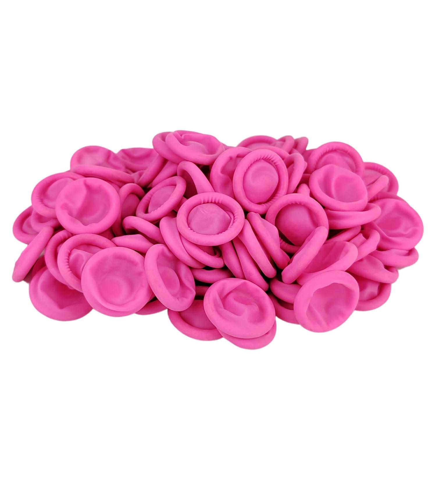 200 Pcs Latex Finger Protectors for Clean and Dry Dressing - Anti-Static Finger Covers in Pink (200 PCS) - Buy Online on GoSupps.com