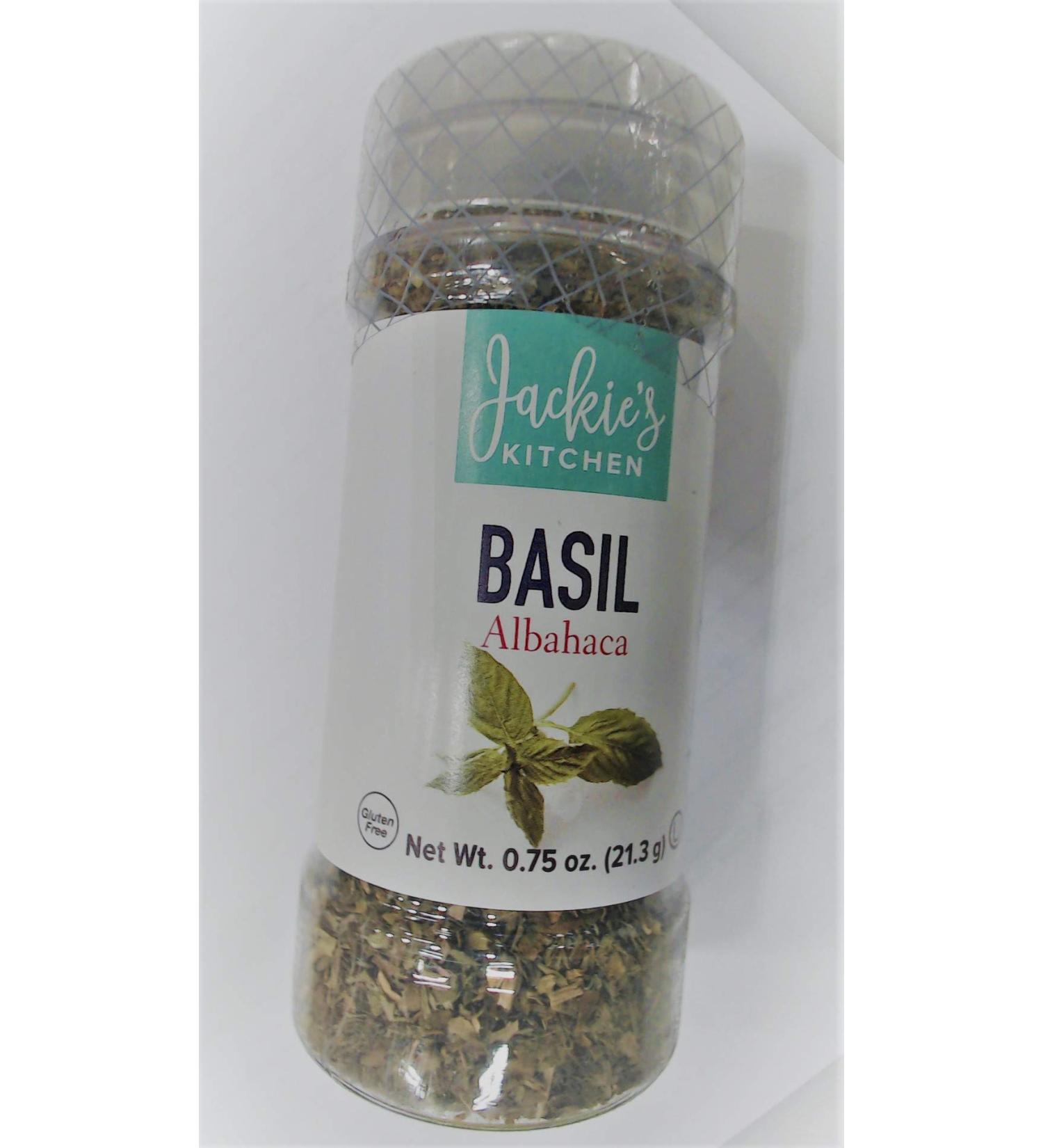 Jackie's Kitchen Basil 0.75 oz - Premium Quality Spice for Culinary Delights - Buy Online on GoSupps.com