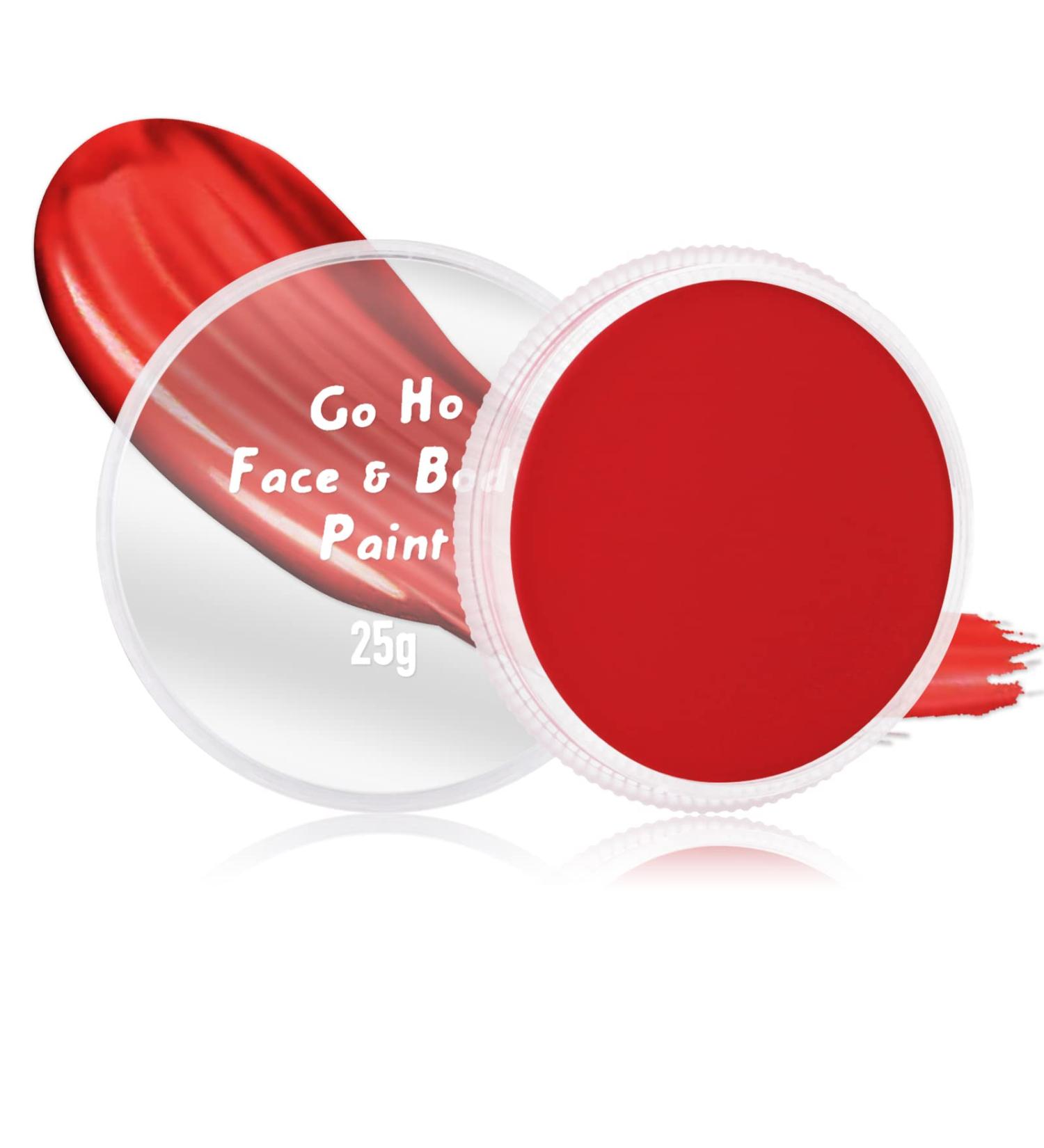 Go Ho Red Face Body Paint Makeup 25g - Professional Water-Based Creamy to Gel Body Painting Palette for Cosplay, SFX, Costumes, Festivals, Halloween - Buy Online on GoSupps.com