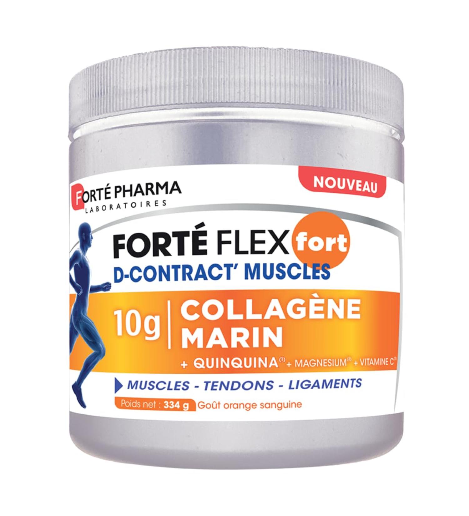 Fort Pharma - Fort Flex Fort D-Contract' Muscles - Hydrolyzed Marine Collagen Type 1 10 g - Muscles Tendons Ligaments - Quinquina Magnesium Vitamin C - 3 spoons/day 20 days - Buy Online on GoSupps.com