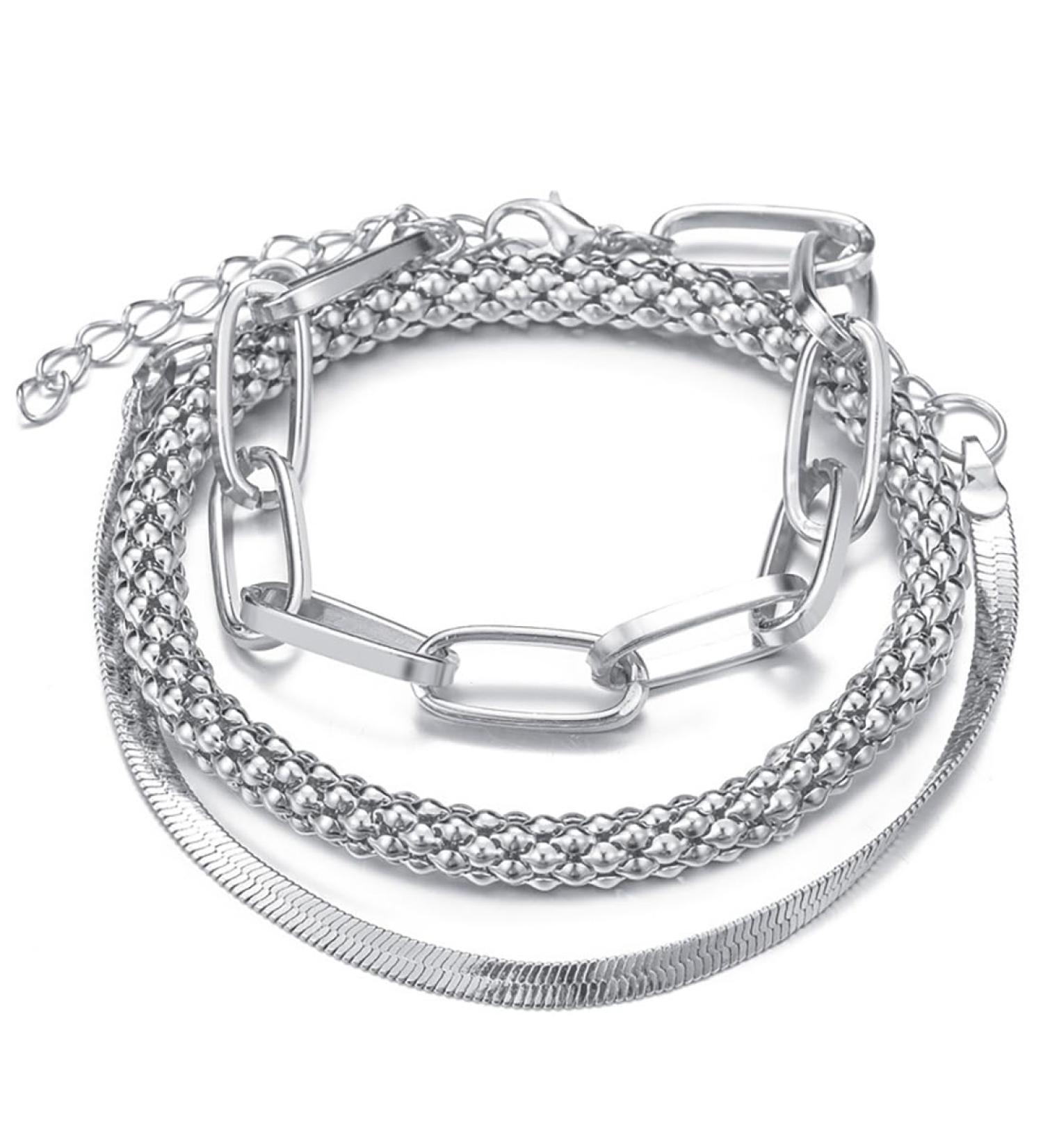 Caiguoer Alloy Bangle Silver/Gold Bracelet Jewelry for Girls and women (B) - Buy Online on GoSupps.com