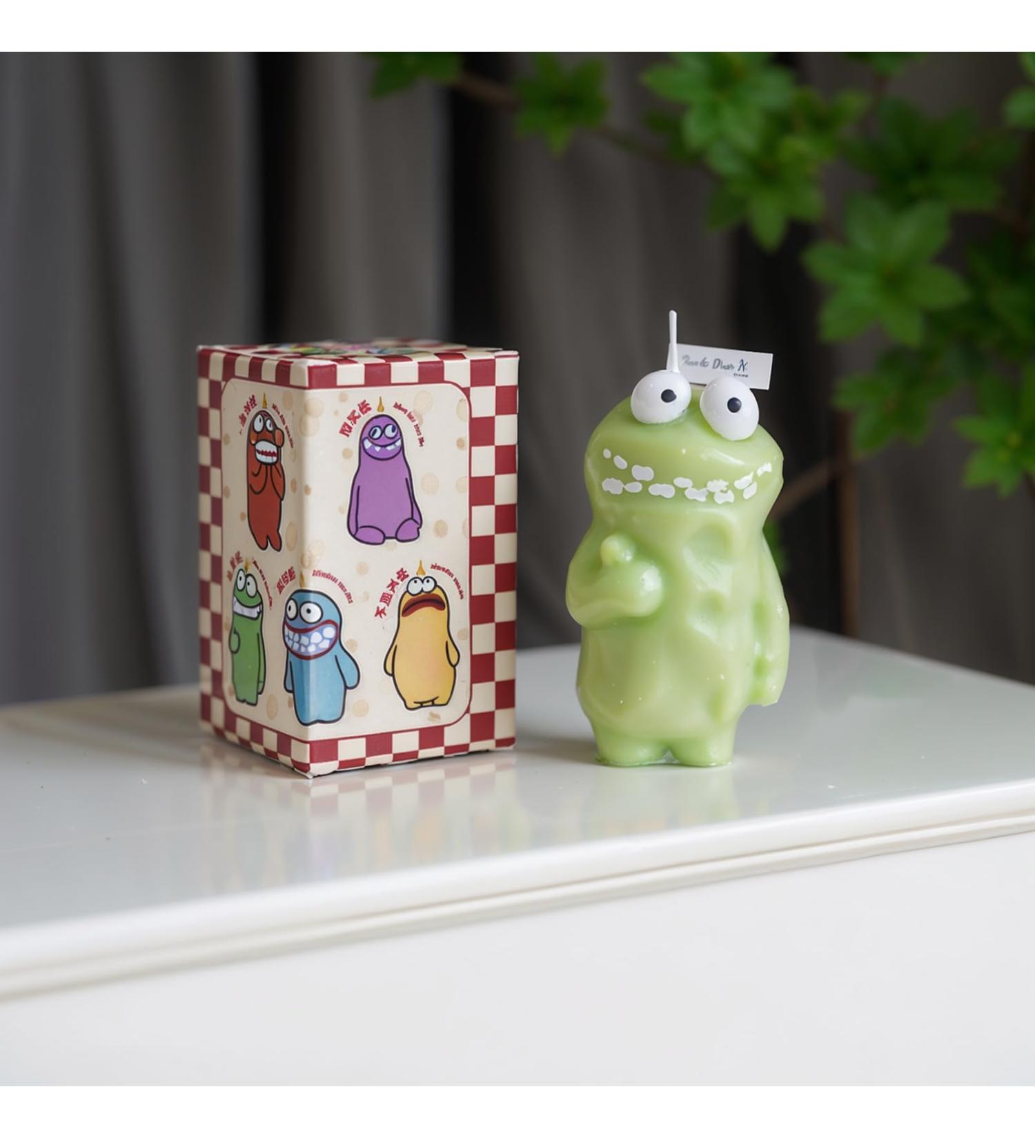 Cute Forest Moss Scented Candle | Natural Soy Wax with Essential Oils | Long Lasting Burn for Relaxation | Fun Gift for Women & Children - Buy Online on GoSupps.com