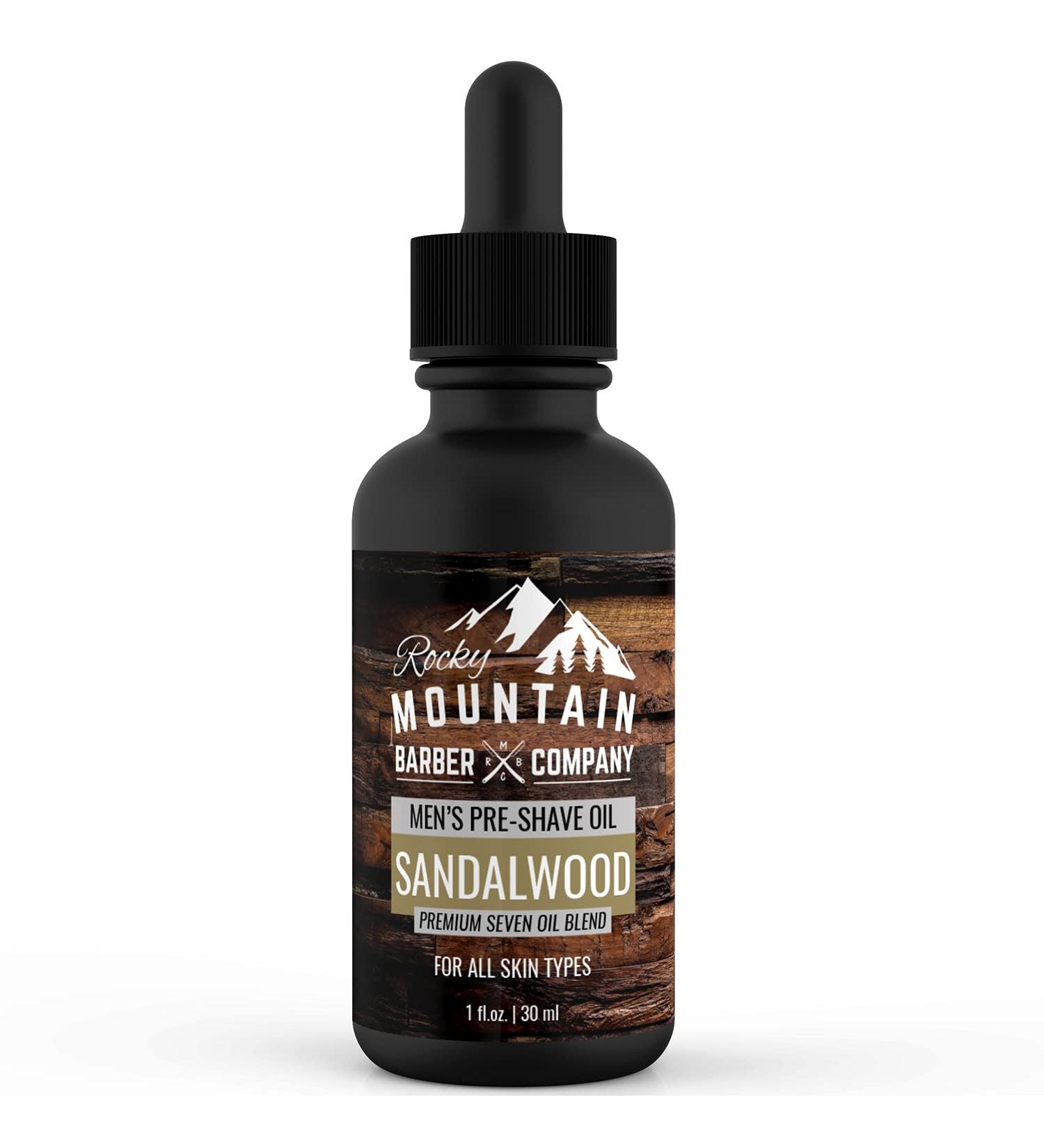 Rocky Mountain Pre-Shave Oil with Sandalwood, Jojoba, & Argan Oils - 1 fl oz - Buy Online on GoSupps.com