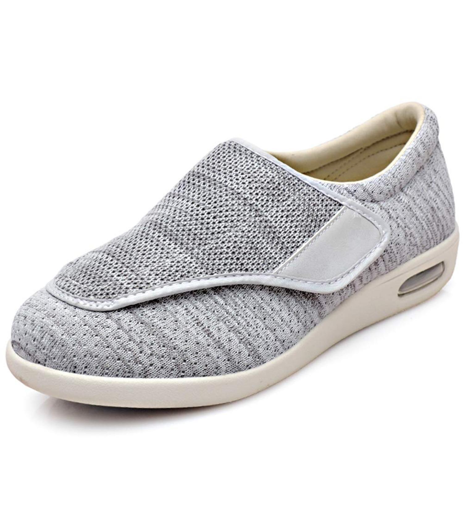 Men's Stylish Diabetic Shoes Extra Wide Width Adjustable Closure - Light Gray - Buy Online on GoSupps.com