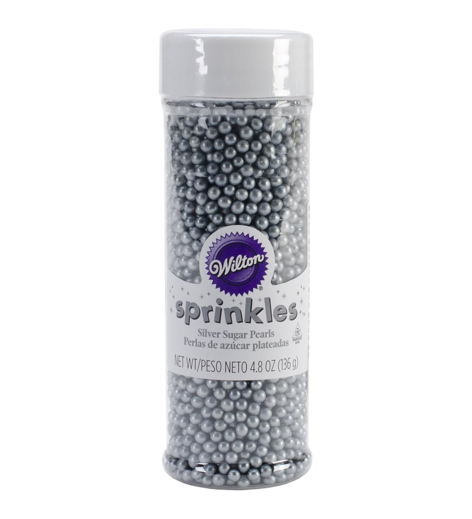 Wilton Silver Sugar Pearl Sprinkles 136g (4.8 oz) - Buy Online on GoSupps.com