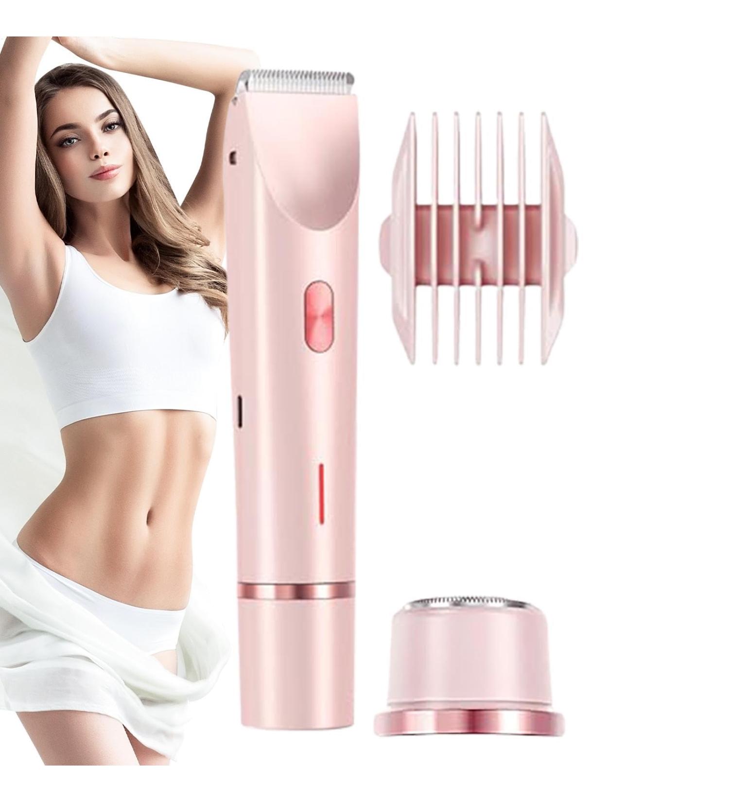 Portable Shaver Electric Shaver for Women Double Head Shaver Portable Body Hair Trimmer Shaver for Women Care Wet and Dry Use Groomer Pink - Buy Online on GoSupps.com