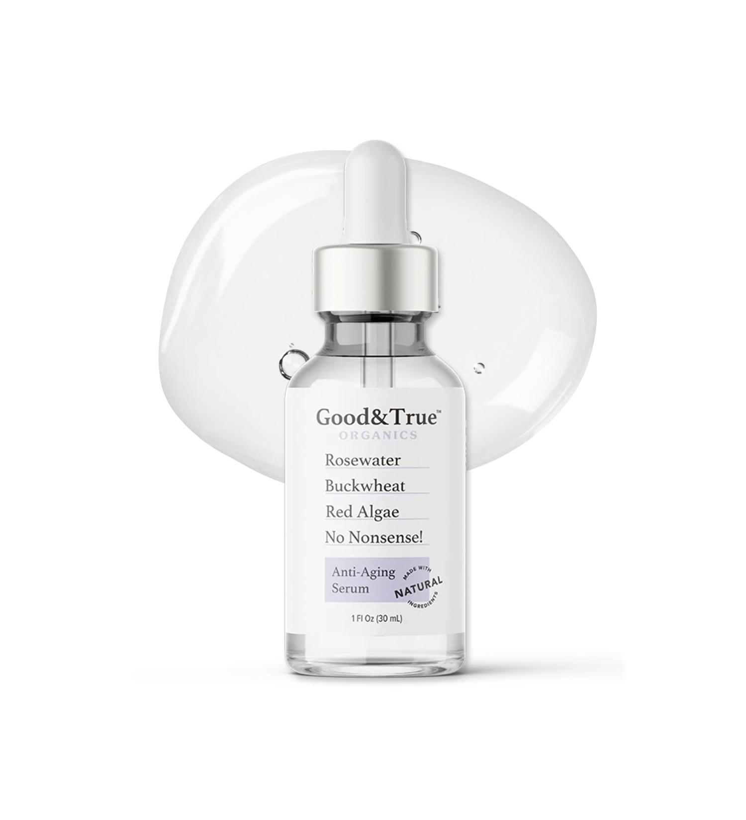 Anti-Aging Face Serum with Rose Water | Boost Collagen & Tighten Skin | Reduce Wrinkles & Fine Lines | All Skin Types - Buy Online on GoSupps.com