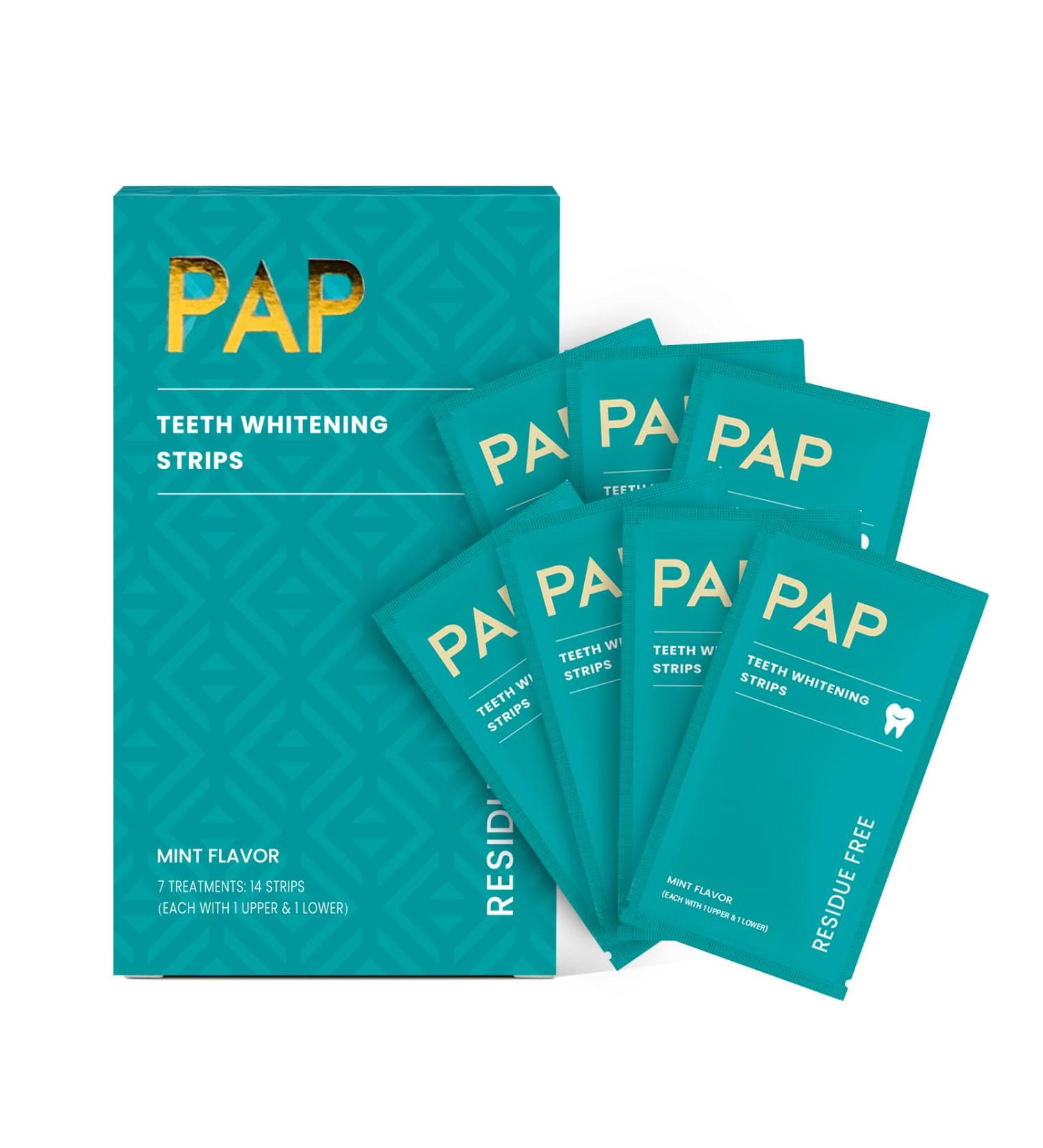 Teeth Whitening Strips for Sensitive Teeth Peroxide Free & Enamel Safe | 14 Professional Whitening Strips - Buy Online on GoSupps.com