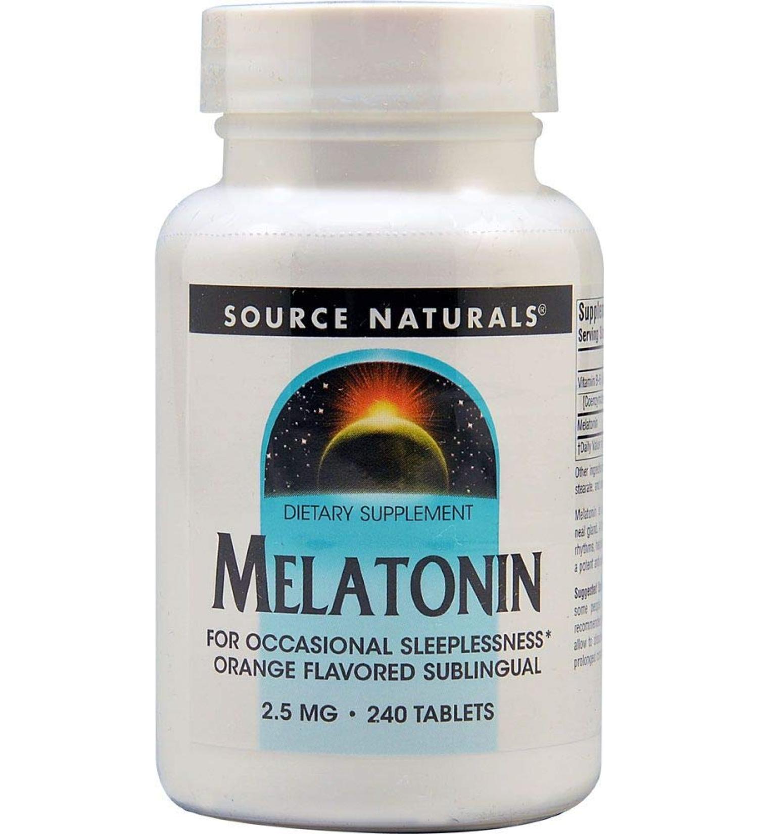 Source Naturals Melatonin Orange 2.5 mg 240 Lozenges