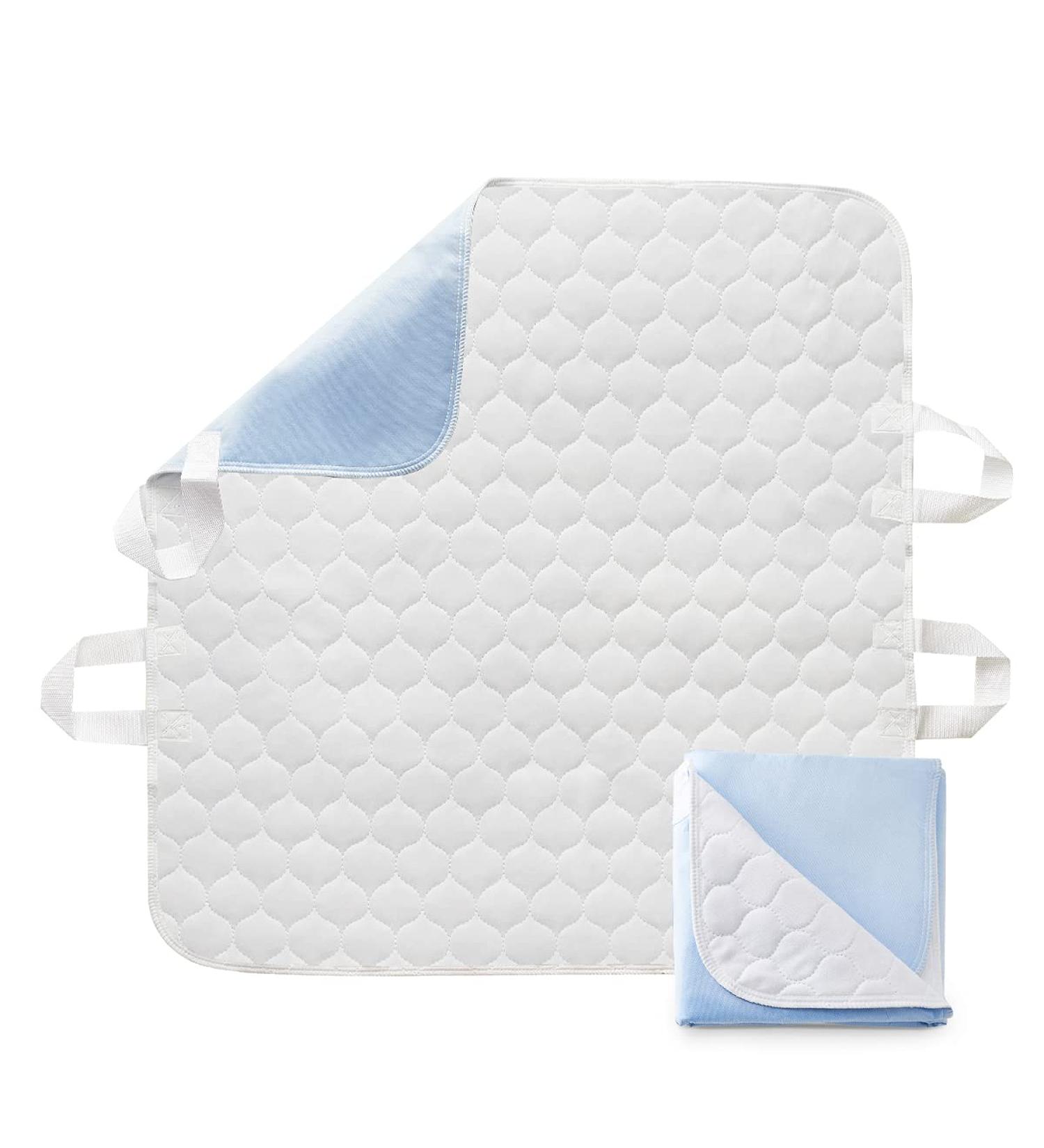 OasisSpace Positioning Bed Pad with Handles - 2 Pack Waterproof Reusable Incontinence Underpad with 4 Straps Washable Underpad on Hospital & Home Care Super Absorbent & Soft Top Layer 34'' x 36'' - Buy Online on GoSupps.com