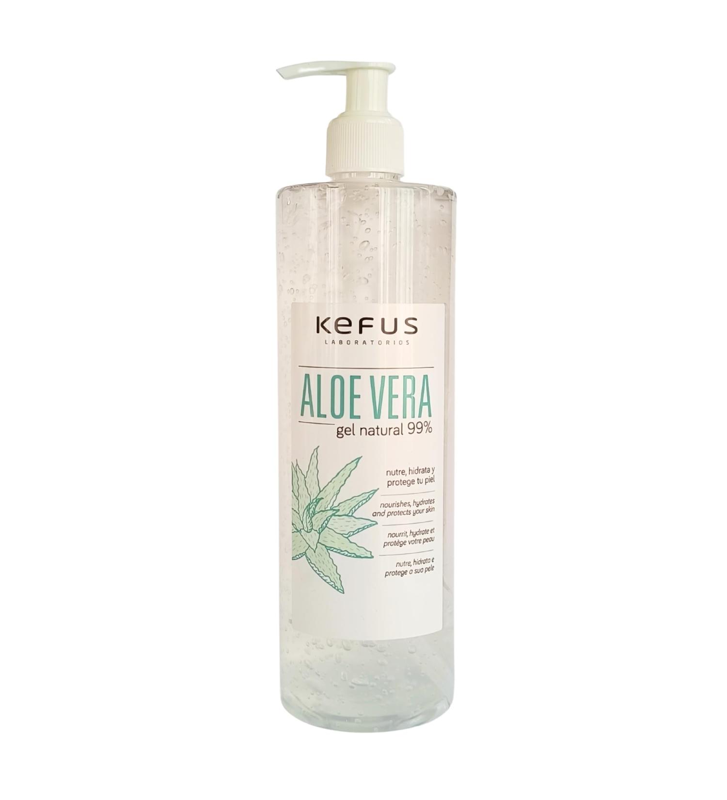  KEFUS Pure Natural Aloe Vera Gel 500ml Immediate absorption and pleasant non-greasy texture Nourishes hydrates refreshes and care - Buy Online on GoSupps.com