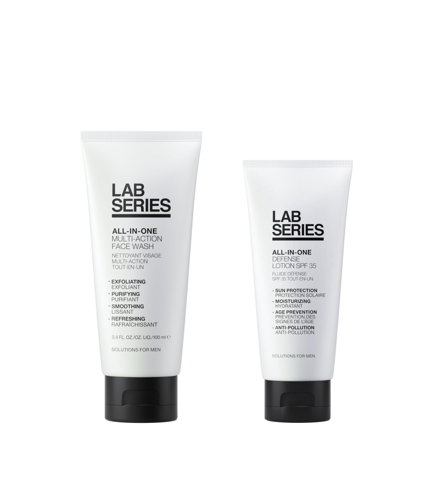 Lab Series Men's Daily Skincare Set - All-In-One Duo Face Wash 3.4 Fl Oz & Face Moisturizer with SPF 35 3.4 Fl Oz - Skin Care for Men - Buy Online on GoSupps.com
