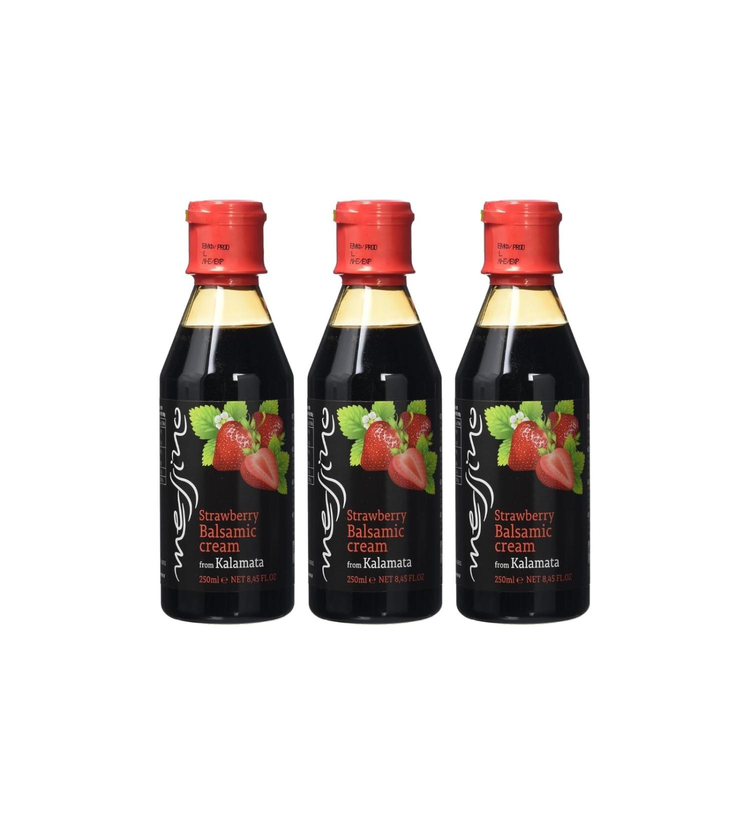 Messino Balsamique Gla ure aux Fraises Grec Paque de 3 x 250ml (Total: 750ml)