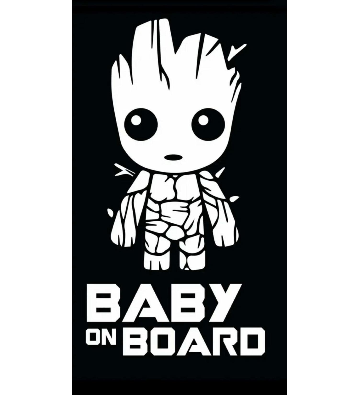 Baby on Board Vinyl transfer sticker - Groot guardians of the galaxy
