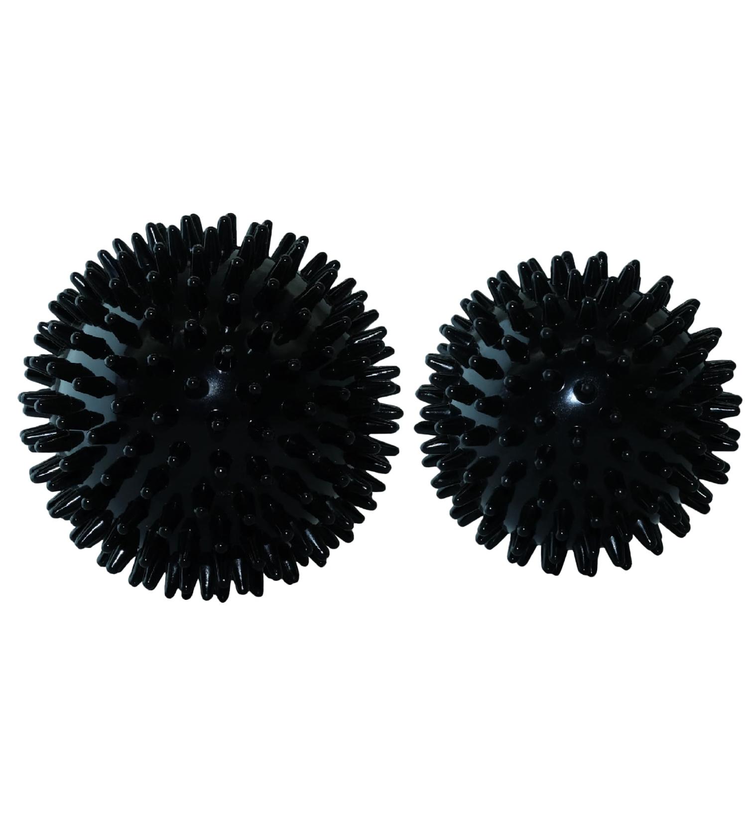 Igelball Hard Massage Ball for Pain Relief - Nubbly Foot Hand & Back Massage | Myofascial Relaxation & Plantar Fasciitis Relief (Black) - Buy Online on GoSupps.com