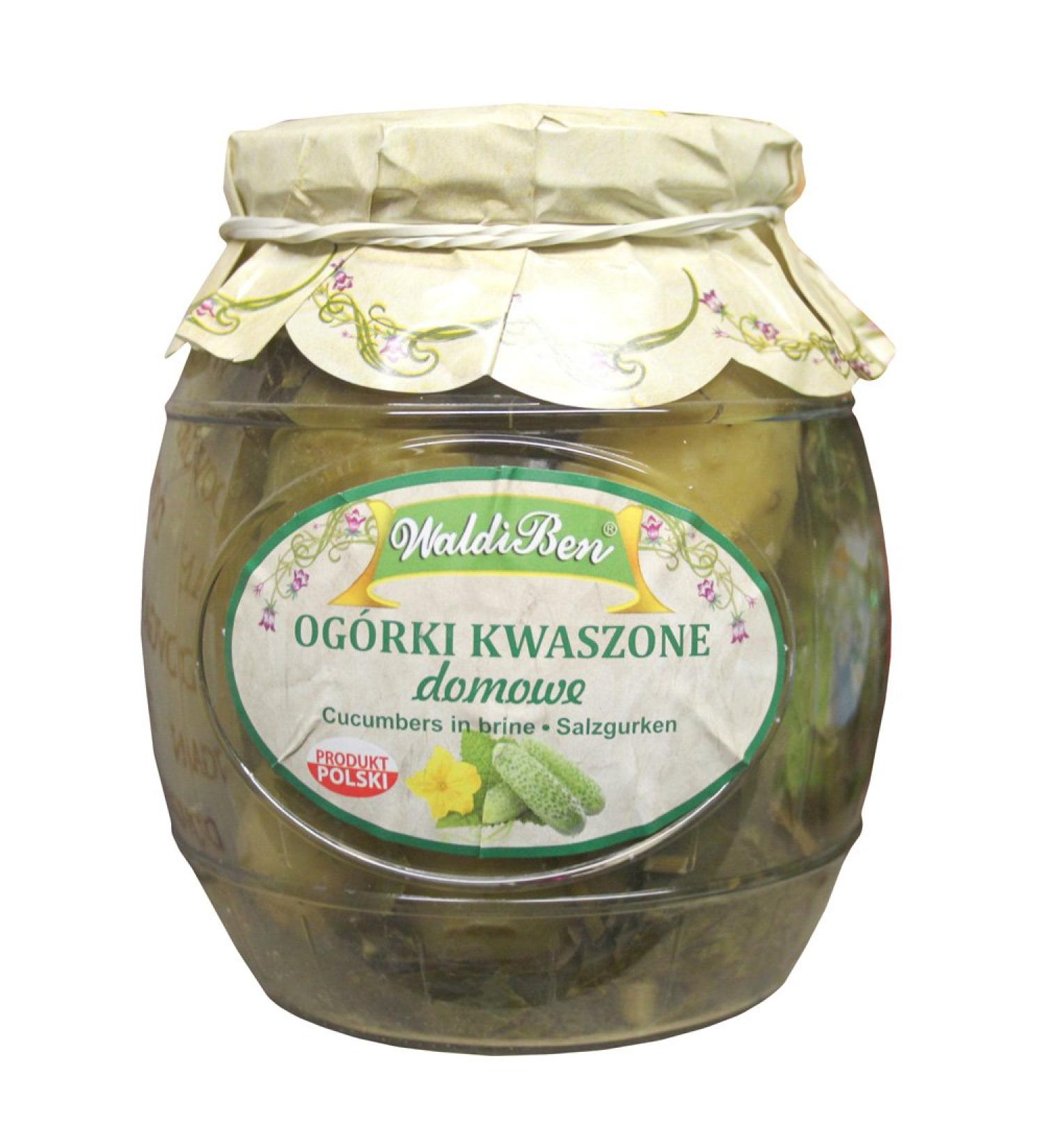 Waldiben pickled gherkins /Ogorki kwaszone pack of 6 (6 x 770 g)