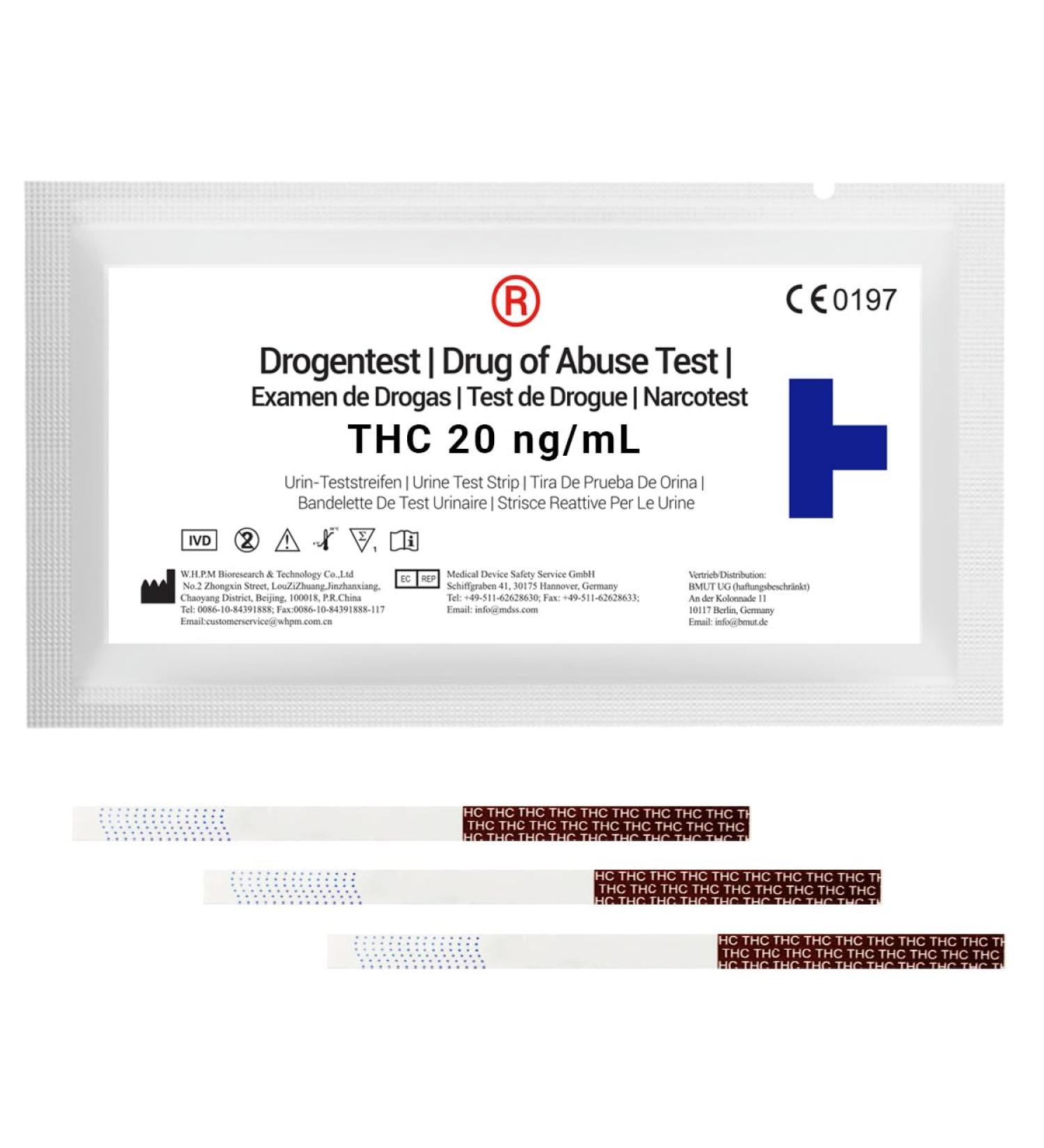 10x THC Drug Test Rapid Urine Test Strips - 20ng/mL | Pharmacy Quality | Fast & Accurate Results - International Shipping - Buy Online on GoSupps.com