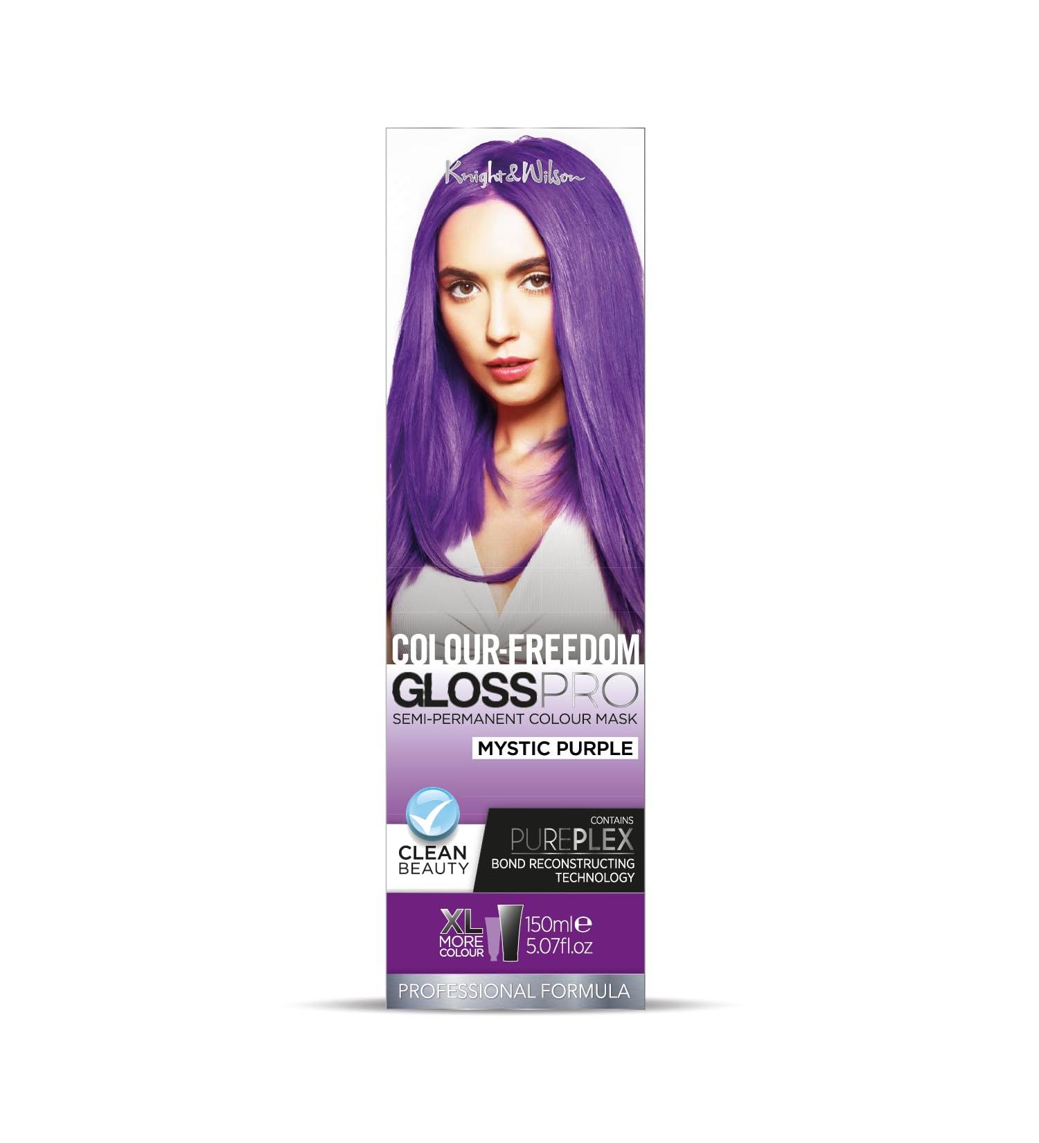 Colour-Freedom Gloss Pro Mystic Purple 150ml | Semi-Permanent Vegan Hair Colour | PurePlex Formula | Lasts 6-10 Washes | Ammonia-Free - Buy Online on GoSupps.com