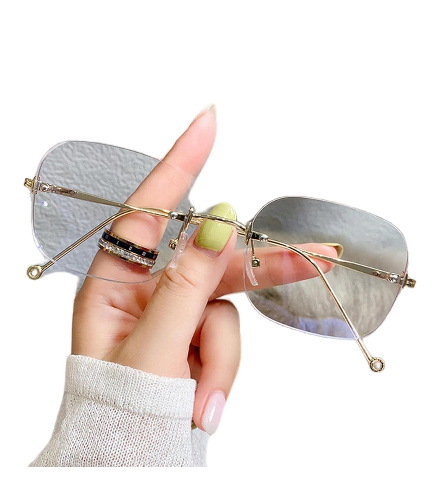 Forki's Anti-Blue Light Reading Glasses for Women | Metal Frame Myopia -1.0 to -4.0 Block Marginal Short-Sightedness Transparent Design - Buy Online on GoSupps.com