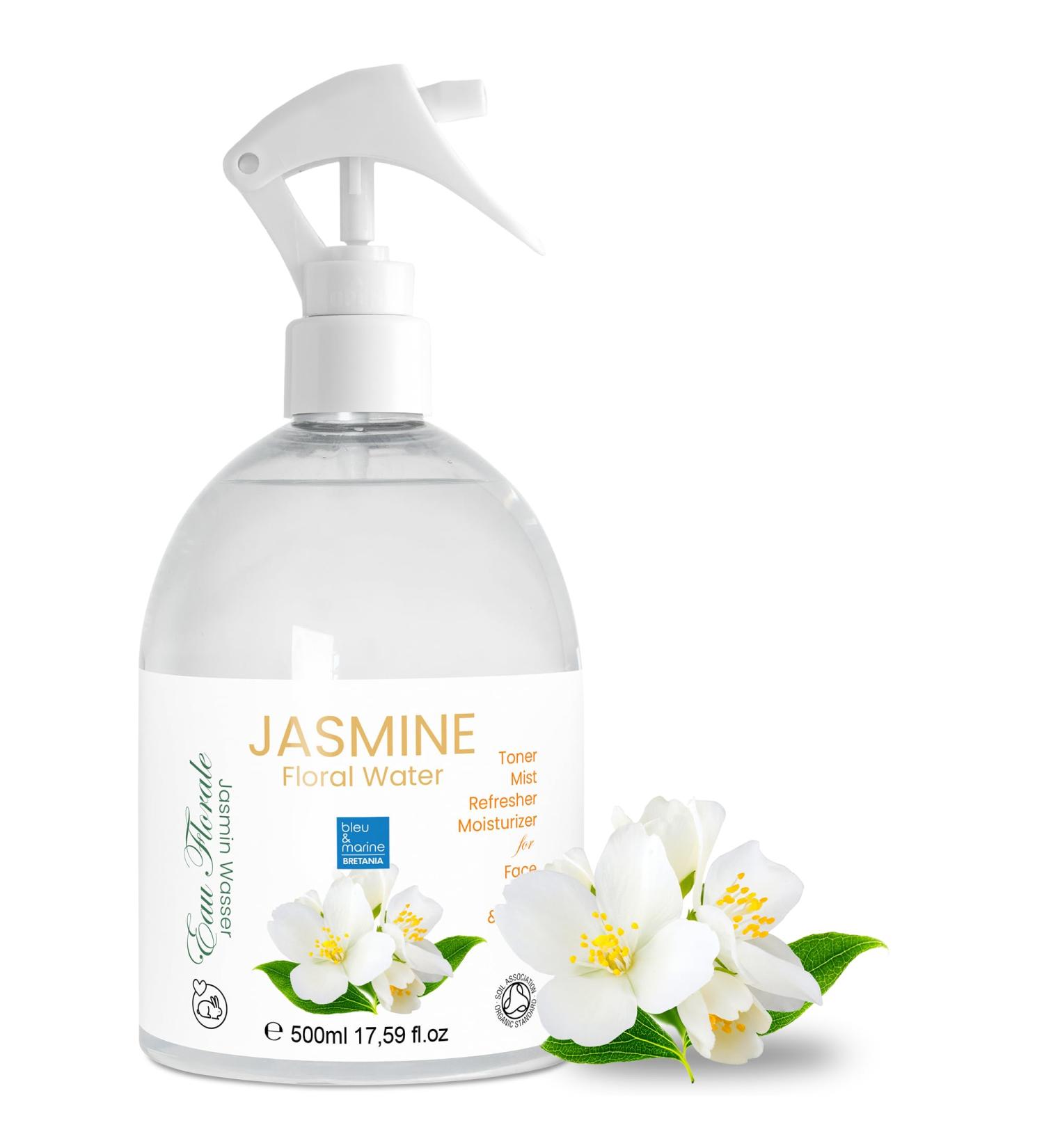  bleu & marine Bretania Bleu & Marine Bretania - Jasmine Floral Water Hydrosol 500ml | Skin Care Sunburn Burns Insect Bites | Homemade Cosmetics Fragrance | Acne-Prone Oily Areas - Buy Online on GoSupps.com