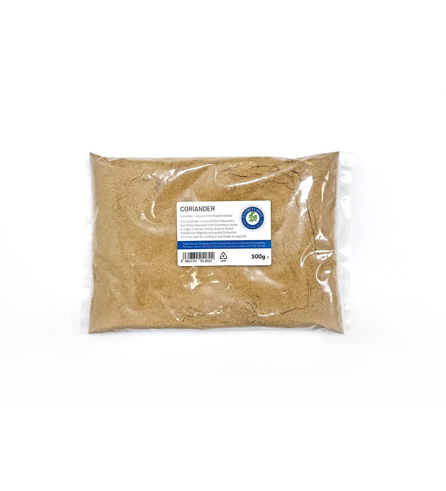 Entirely Ingredients Ground Coriander 500g - Selected for Premium Quality - Premium Food Grade - Buy Online on GoSupps.com