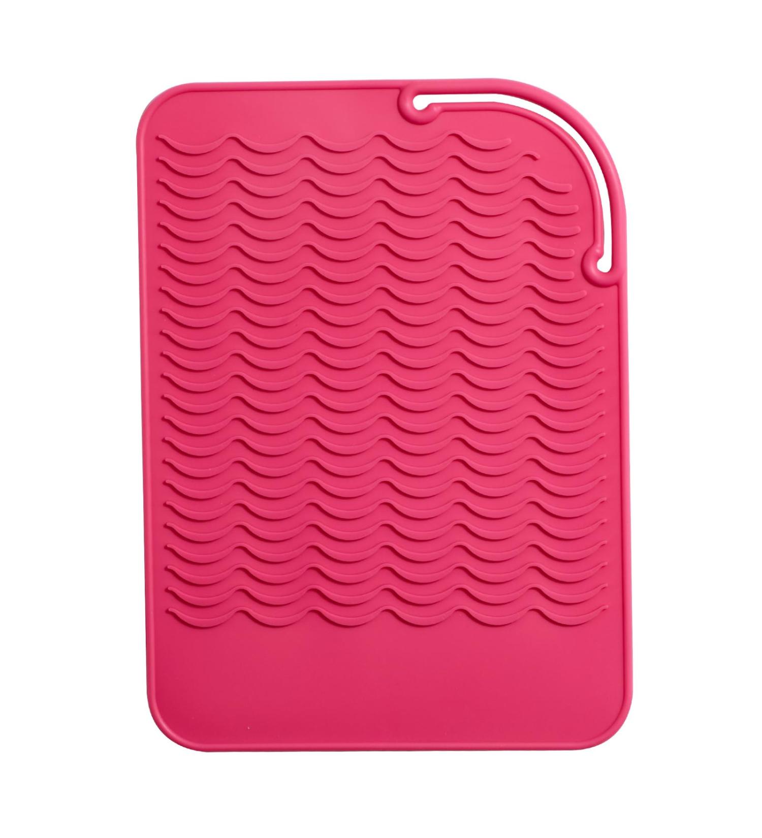 Oneleaf Portable Heat Insulated Silicone Mat for Curling & Flat Irons Durable Heat Resistant Pouch for Hair Styling Tools Versatile & Stylish (Pink - Buy Online on GoSupps.com