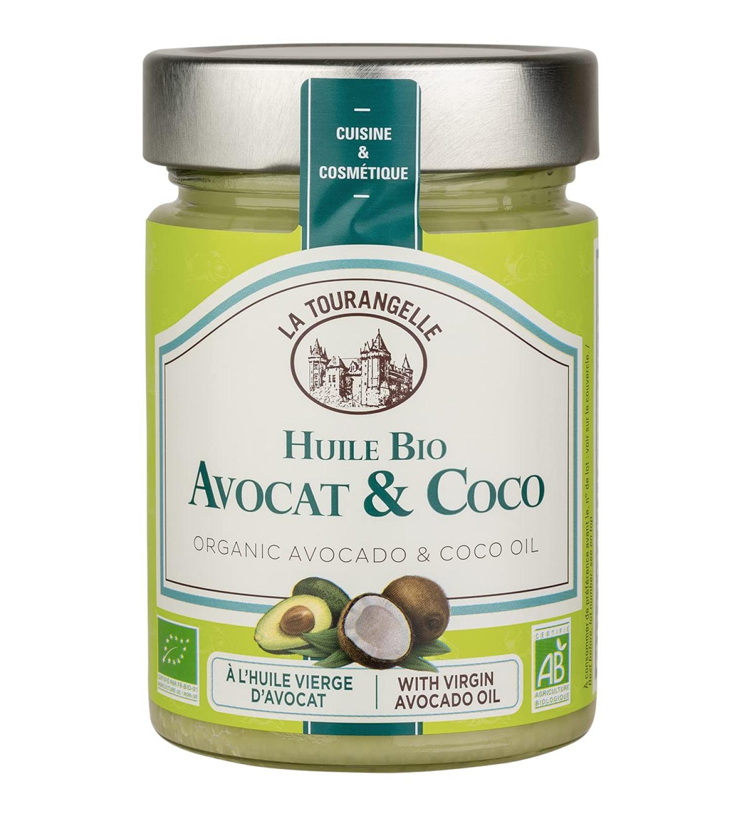 La Tourangelle - 100% organic avocado and coconut oil - Blend of organic virgin avocado oil and organic coconut oil - Organic coconut oil - Buy Online on GoSupps.com