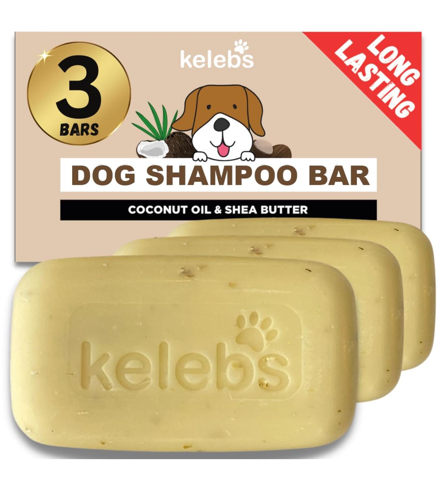 Kelebs Sensitive Dog Shampoo - Natural Vegan Soap with Lavender & Oatmeal for Puppies | 3 Pack Coconut - Gentle Care for Soiling Dogs - Buy Online on GoSupps.com