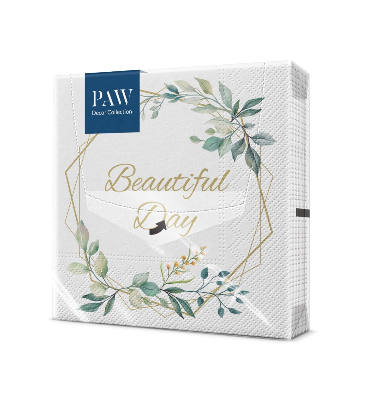 PAW 3-Layer Colorful Napkins (33x33 cm) - 20 Count Perfect for Birthdays Weddings & Celebrations - Buy Online on GoSupps.com