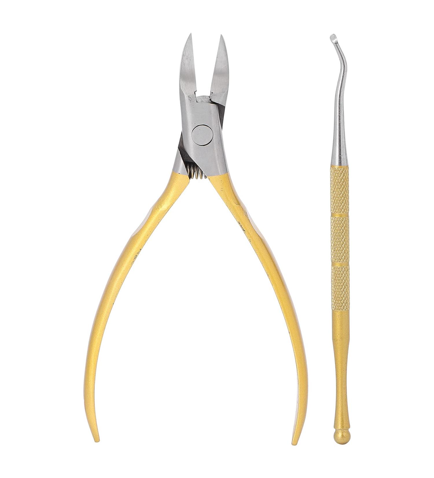 Cuticle Trimmer Toe Nail Clipper Pedicure Manicure Nail Tools Stainless Steel Material for Trim Nail Groove and Ingrown Nails (Gold) - Buy Online on GoSupps.com