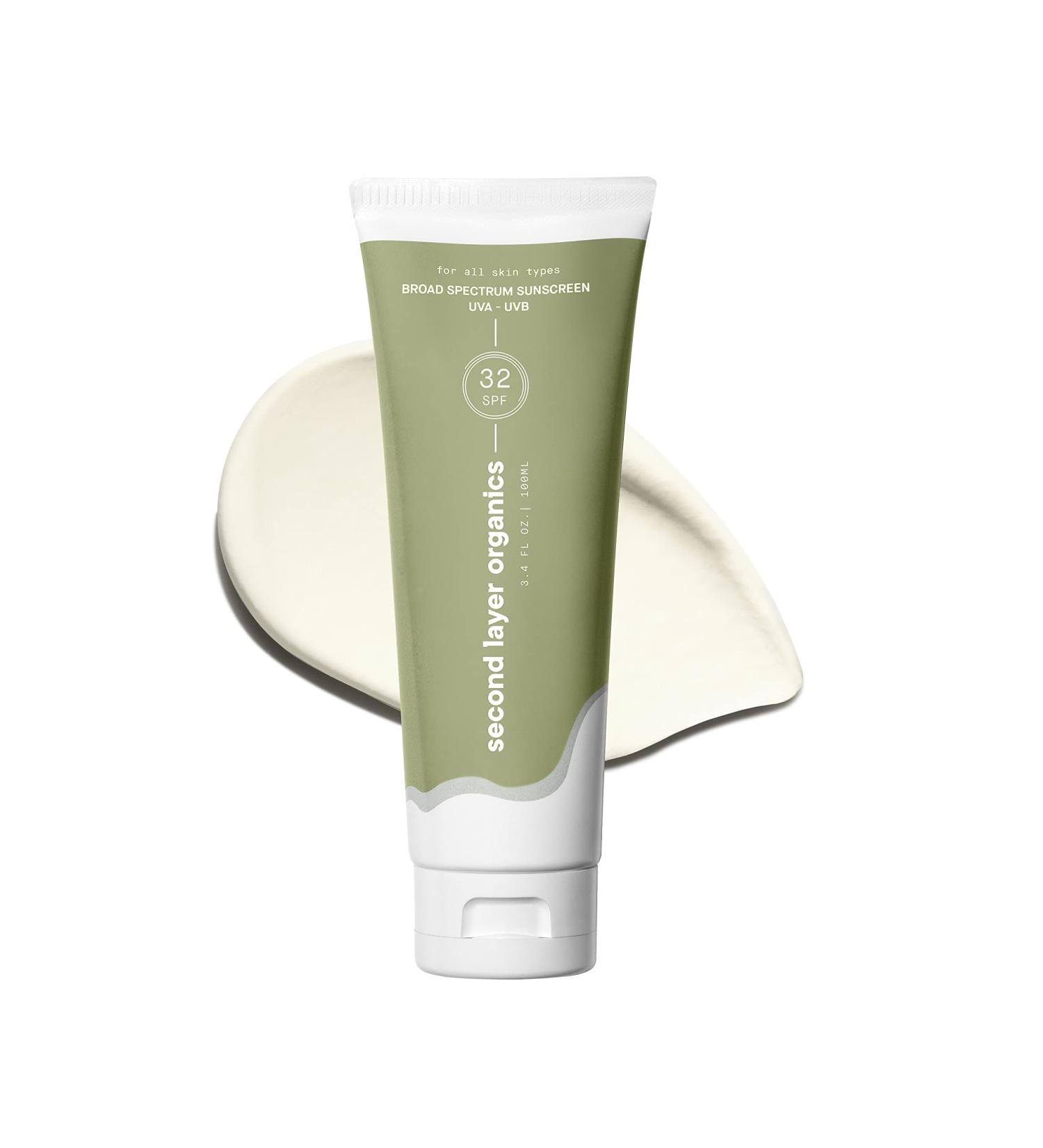 Second Layer Organics All Natural SPF 32 Sunscreen Body Lotion - Vegan & Reef Safe - Buy Online on GoSupps.com
