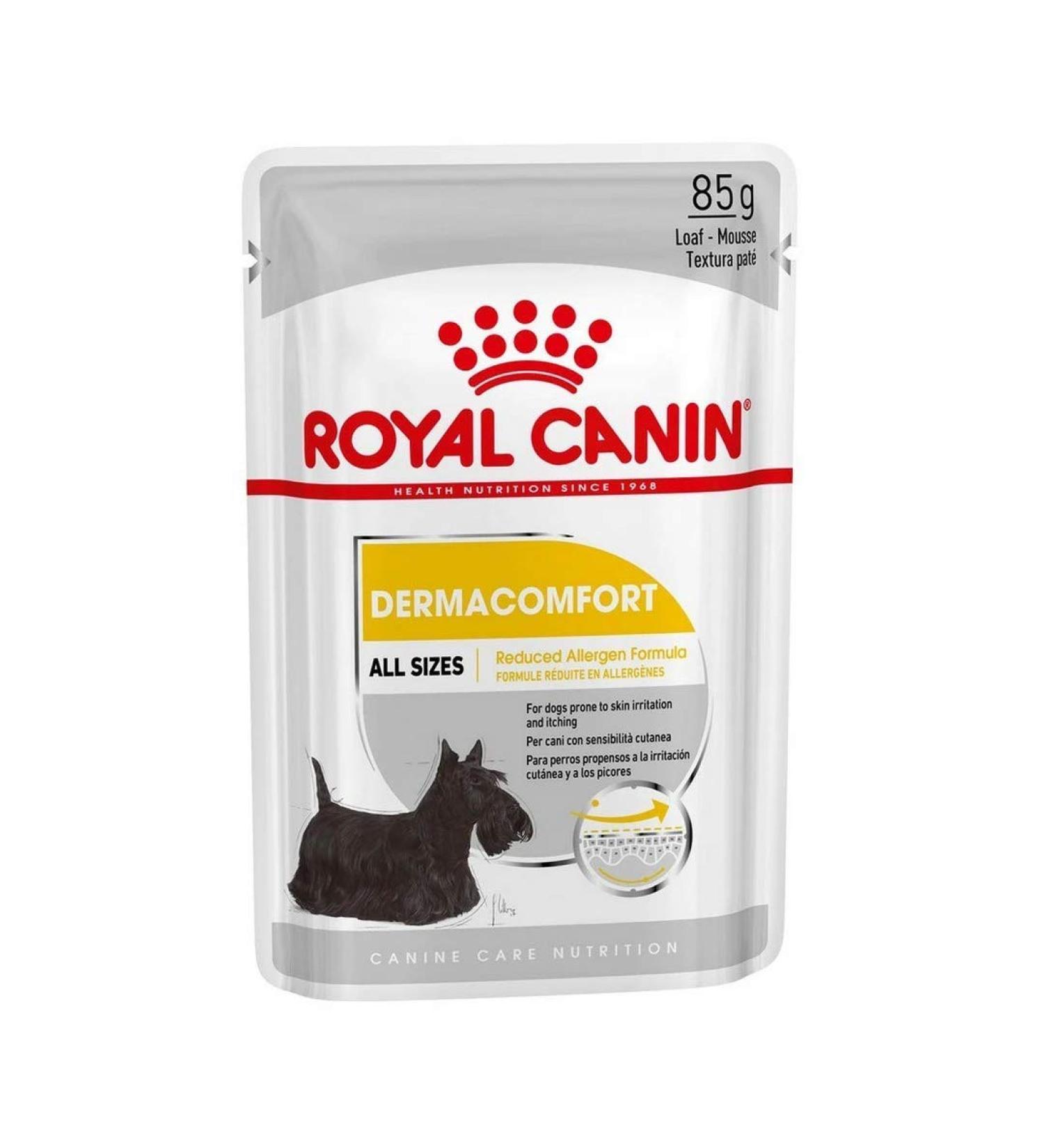 Royal Canin Dermacomfort Wet Pouches Adult Dog Food 85g (Pack of 12) - Buy Online on GoSupps.com