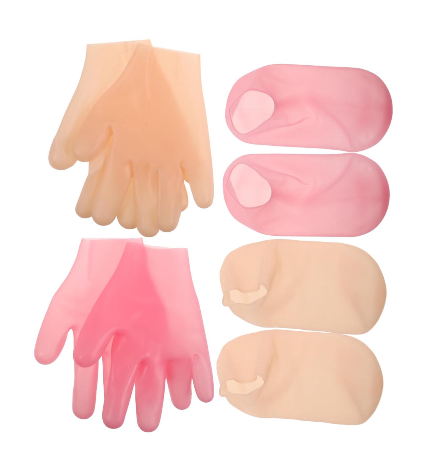 1ensemble Lot De Masques Exfoliants Silicone Pour Mains Chaussettes Hydratantes Spa Et Nourrissants Soin Complet Peau Mains De Chaussettes - Buy Online on GoSupps.com