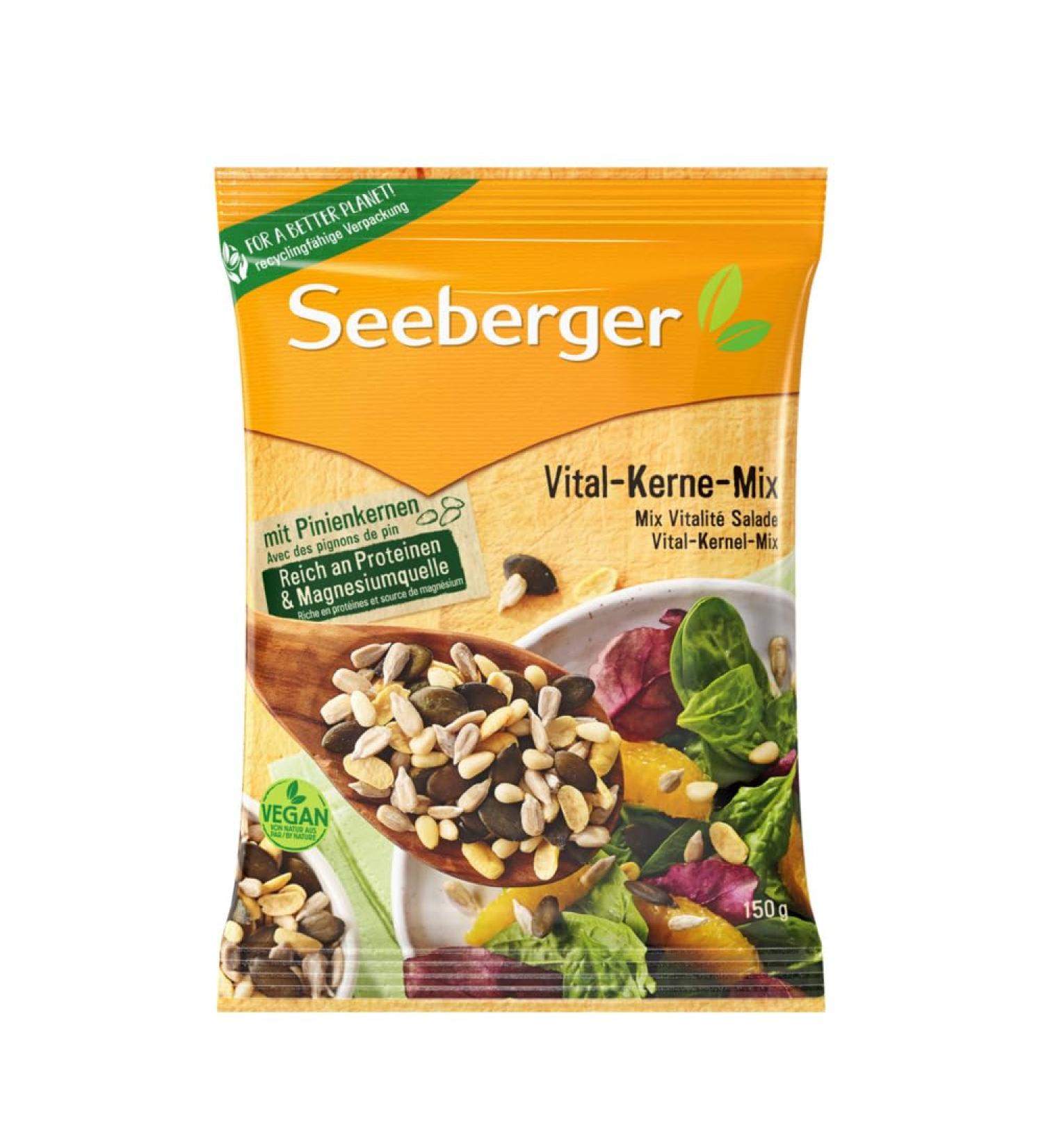 Seeberger Vital-Kerne-Mix 13 Pack: Mainty-crispy mixture of pine sunflower pumpkin and soybeans-as a baking ingredient for salad and muesli vegan (13 x 150 g) 150 g (13 Pack)