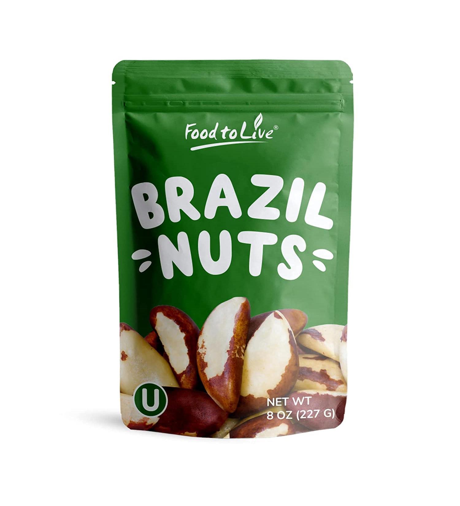 Dry Roasted Brazil Nuts with Himalayan Salt - 8 oz | Oven Roasted, Vegan, Keto-Friendly Snack - High Protein & Selenium | No Oil Added | Kosher - Bulk Pack of 1 - Buy Online on GoSupps.com