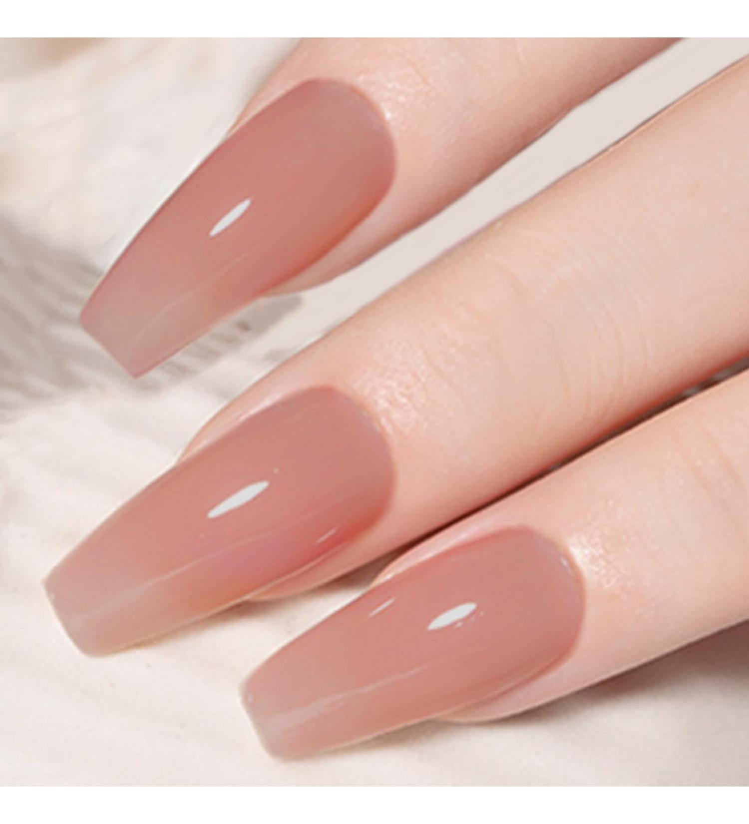 Nude Gel Nail Polish Jelly Dark Nude Gel Nail Varnish 10ml Translucent UV/LED Soak-Off Gel Polish Long Lasting Easy to Apply Gel Nail for Nail Art Manicure DIY Salon at Home - Buy Online on GoSupps.com
