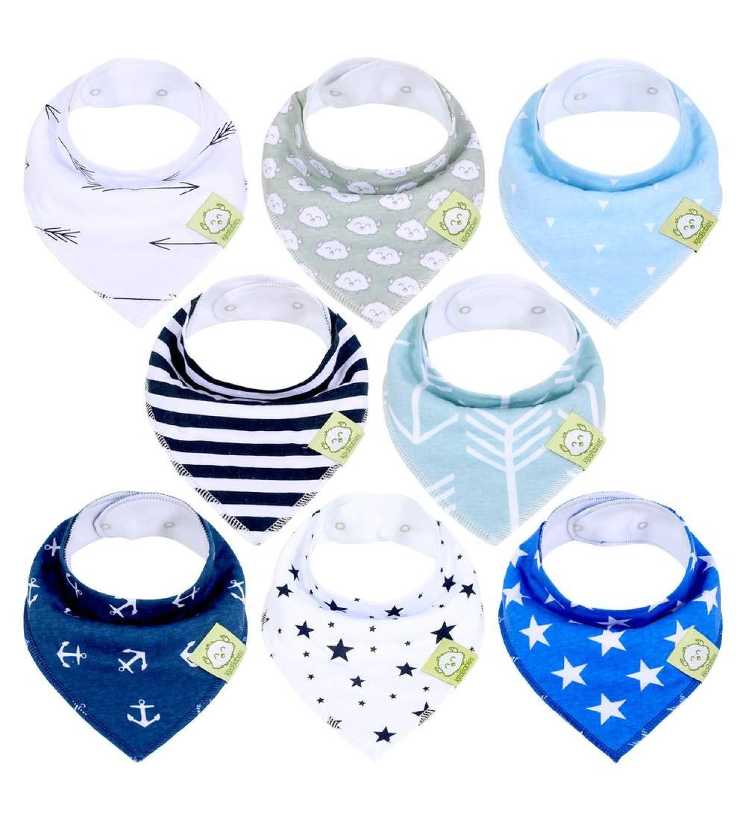 KeaBabies Adventurer Bandana Bibs 8-Pack for 0-36 Months | Stylish & Absorbent - Buy Online on GoSupps.com